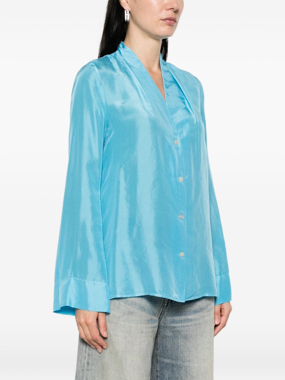 Forte Forte Shirts Blue 14859MYSHIRTMIDNIGHT (forte_forte / シャツ・ブラウス ) | forte_forte (フォルテ フォルテ)(3)