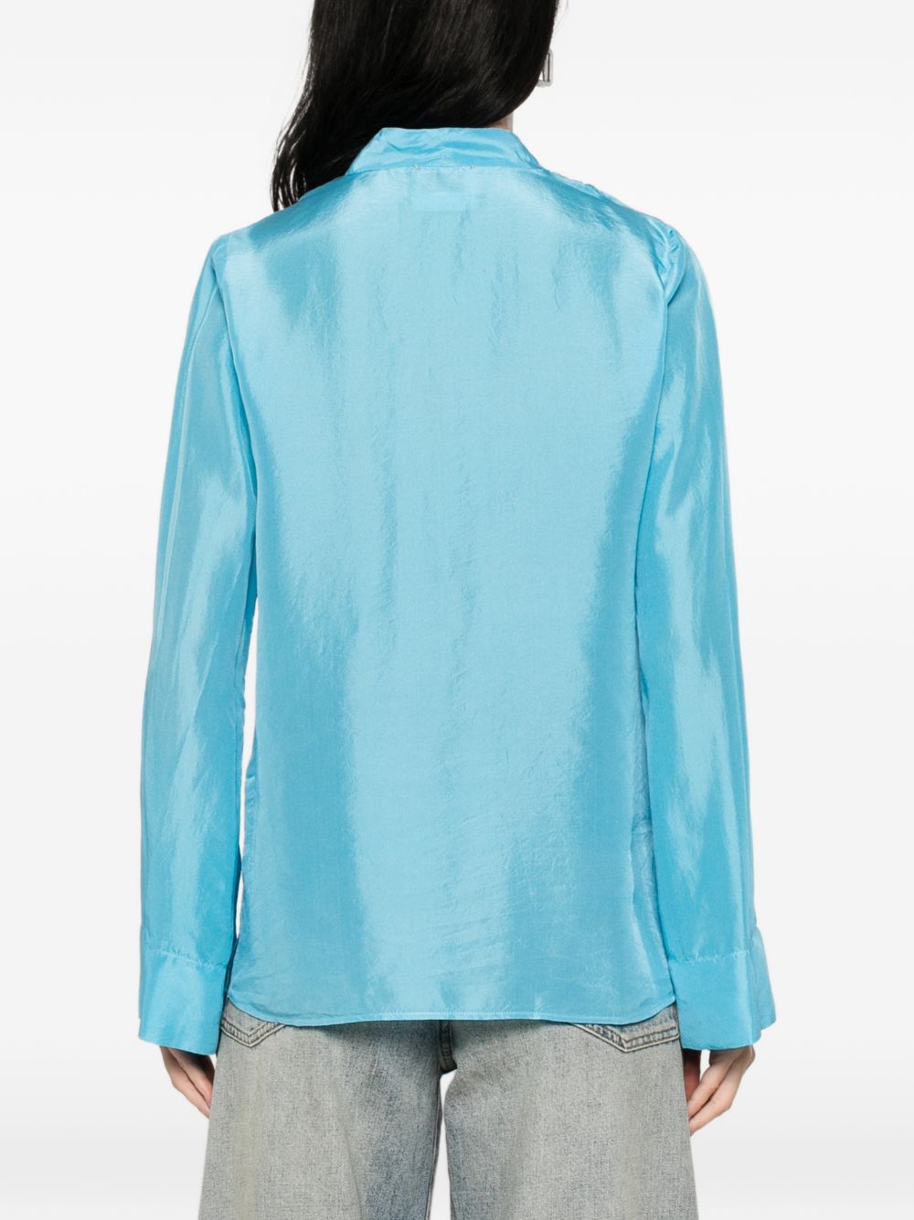 Forte Forte Shirts Blue 14859MYSHIRTMIDNIGHT (forte_forte / シャツ・ブラウス ) | forte_forte (フォルテ フォルテ)(4)