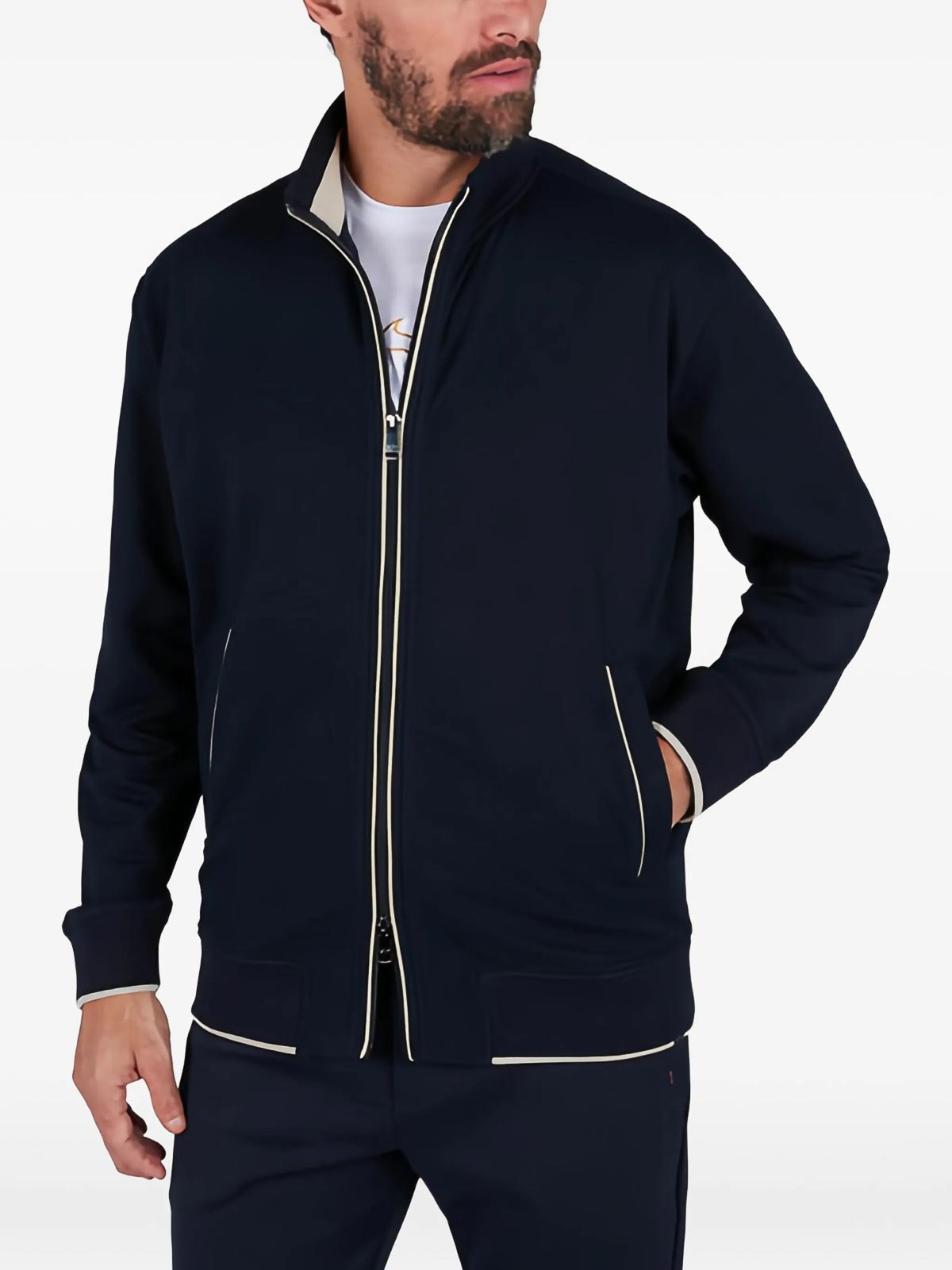 Felpa Zip Cotone Lyocell 26411809050 (PAUL & SHARK / スウェット・フーディー ) | PAUL & SHARK (ポールアンドシャーク)(1)