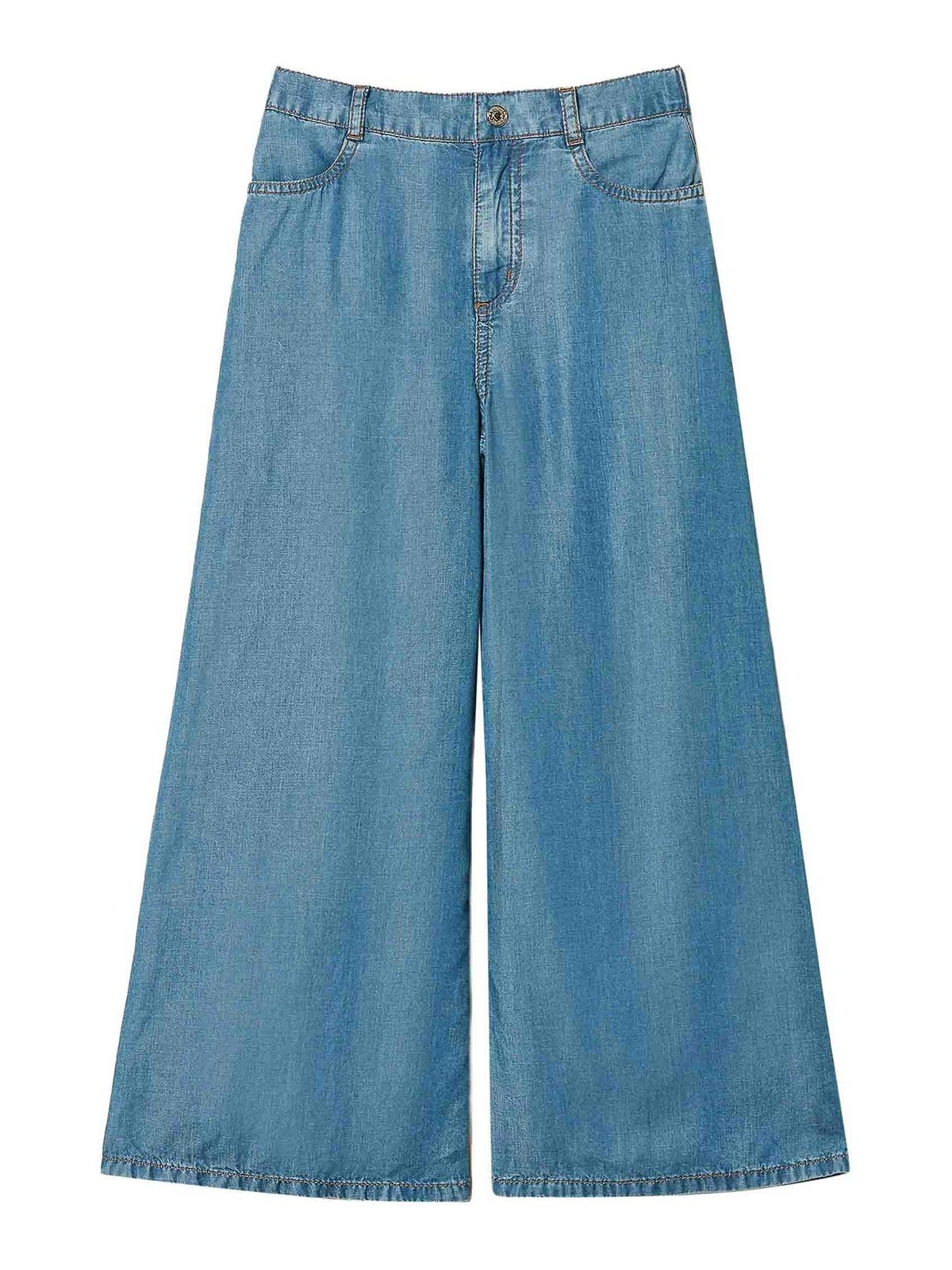 Pantalone Cropped In Chambray 261GJ207013235 (TWINSET / ジーンズ ) | TWINSET (ツインセット)