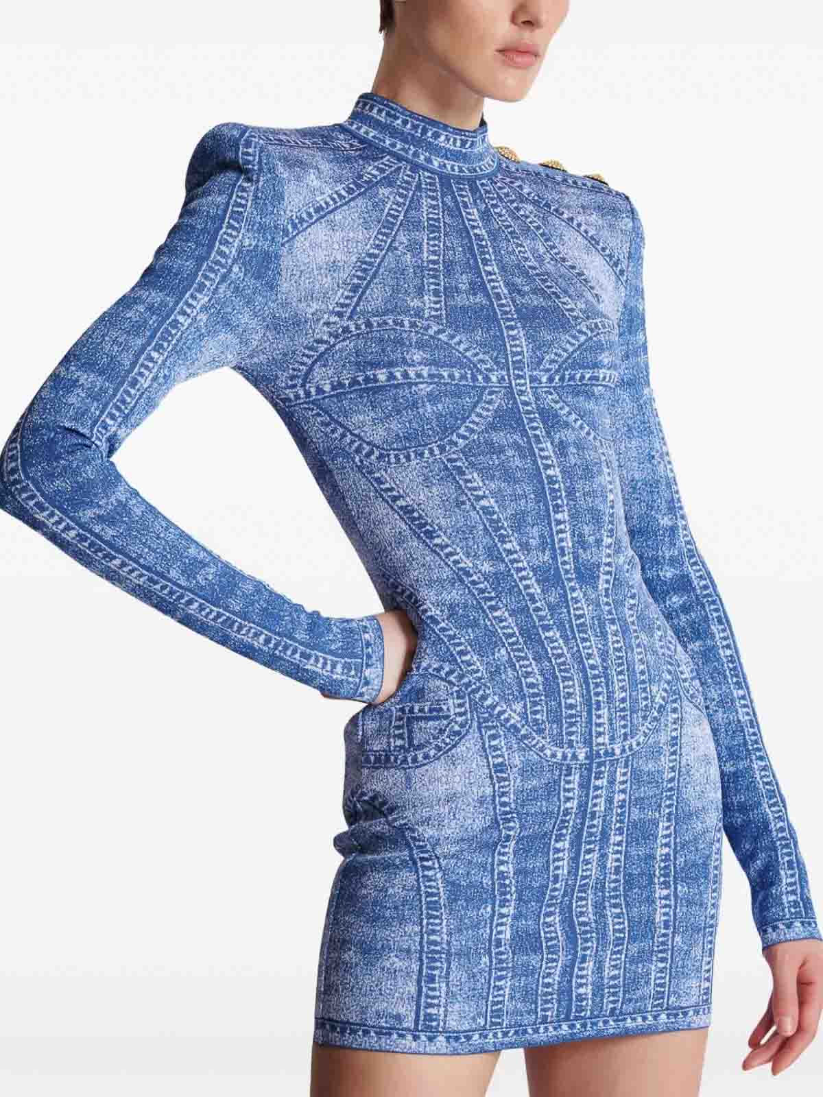 Short Denim Dress EF1R8237KH806FF (Balmain / ワンピース・ドレス・オールインワン ) | Balmain (バルマン)(5)