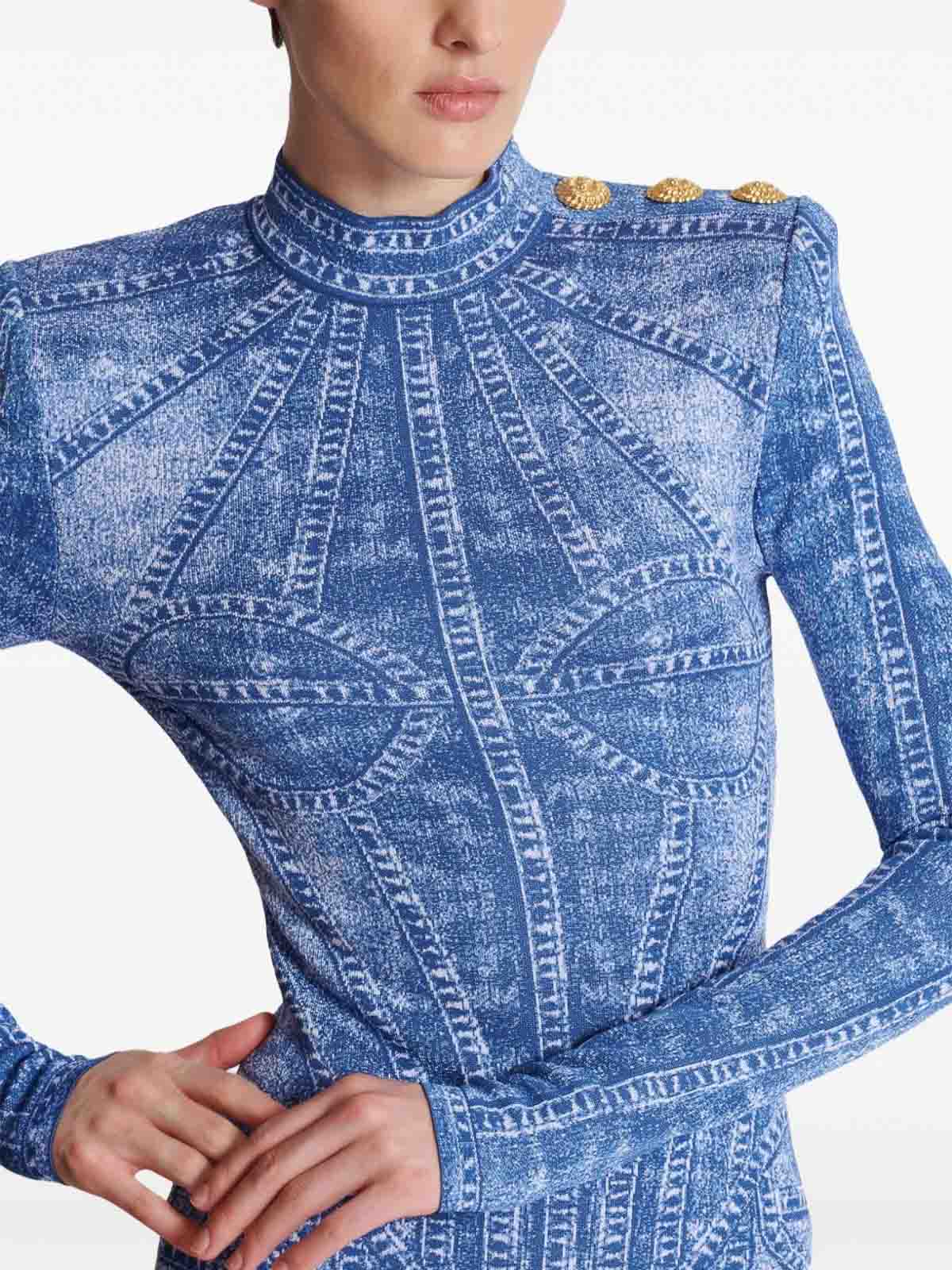 Short Denim Dress EF1R8237KH806FF (Balmain / ワンピース・ドレス・オールインワン ) | Balmain (バルマン)(6)