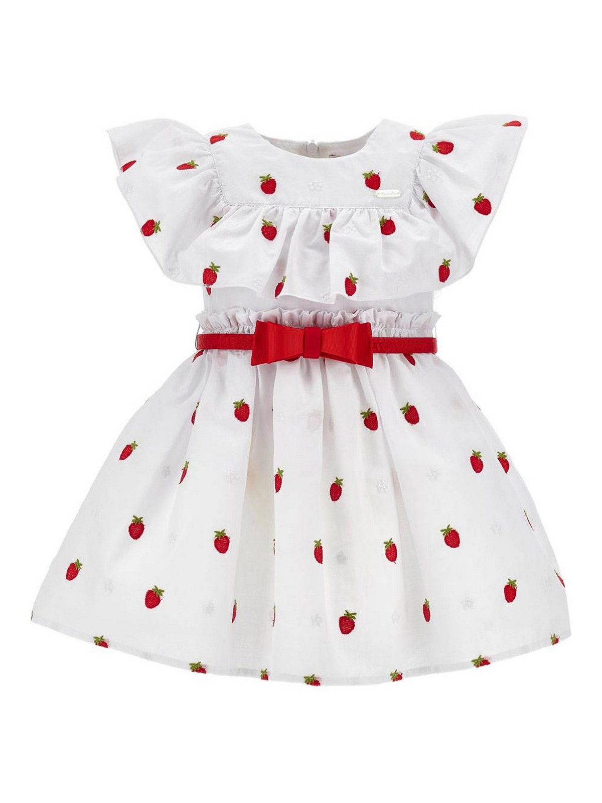 Strawberry Print Dress 31G91479449944 (MONNALISA / ワンピース・ドレス・オールインワン ) | MONNALISA (モナリザ)