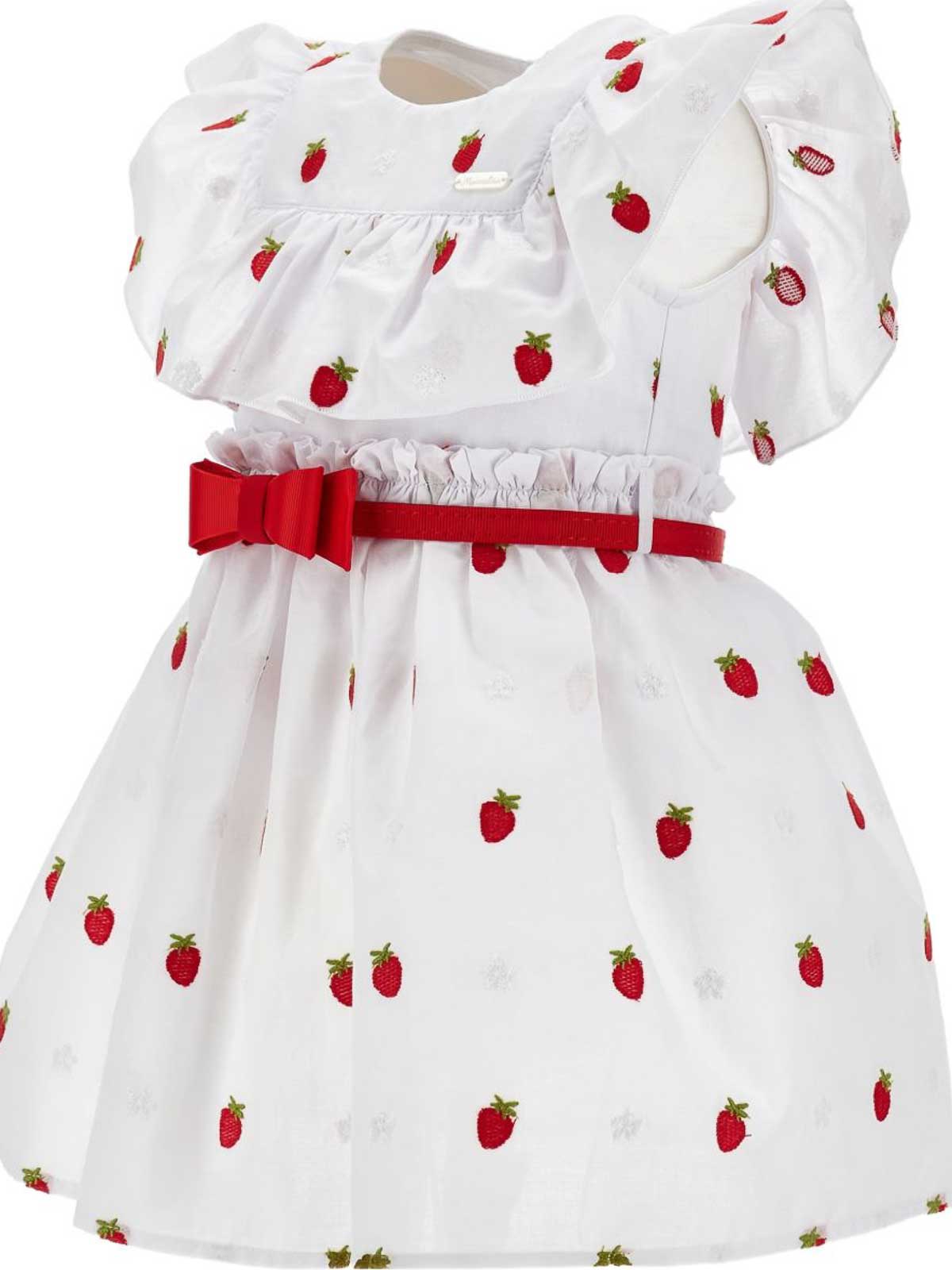 Strawberry Print Dress 31G91479449944 (MONNALISA / ワンピース・ドレス・オールインワン ) | MONNALISA (モナリザ)(2)