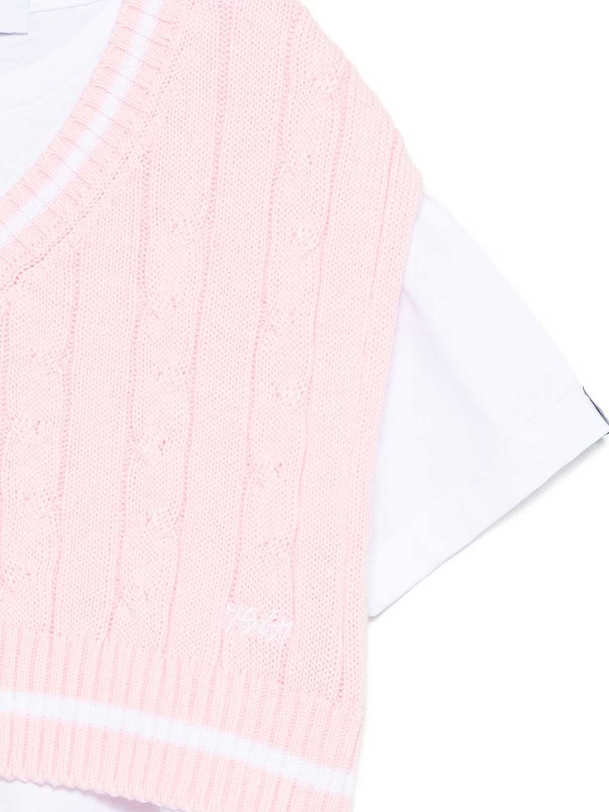 T-Shirt With Vest S6MSJGTH03400178 (MSGM / ニット・セーター・カーディガン ) | MSGM (エムエスジーエム)(2)