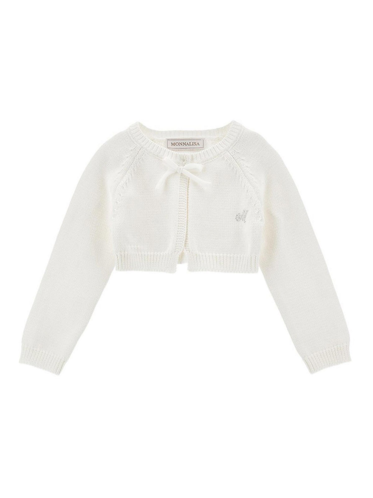 Cardigan With Bow 73G80070360001 (MONNALISA / ニット・セーター・カーディガン ) | MONNALISA (モナリザ)