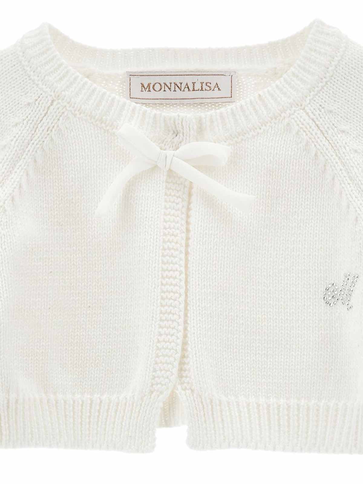 Cardigan With Bow 73G80070360001 (MONNALISA / ニット・セーター・カーディガン ) | MONNALISA (モナリザ)(2)