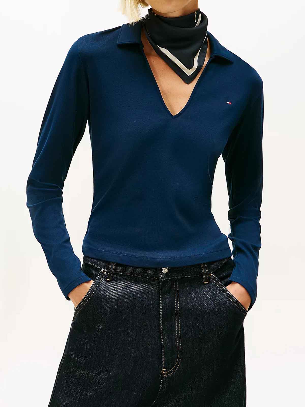 Modern Cody Ls Open Polo WW0WW47850C1G (TOMMY HILFIGER / ポロシャツ ) | TOMMY HILFIGER (トミーフィルフィガー)(1)