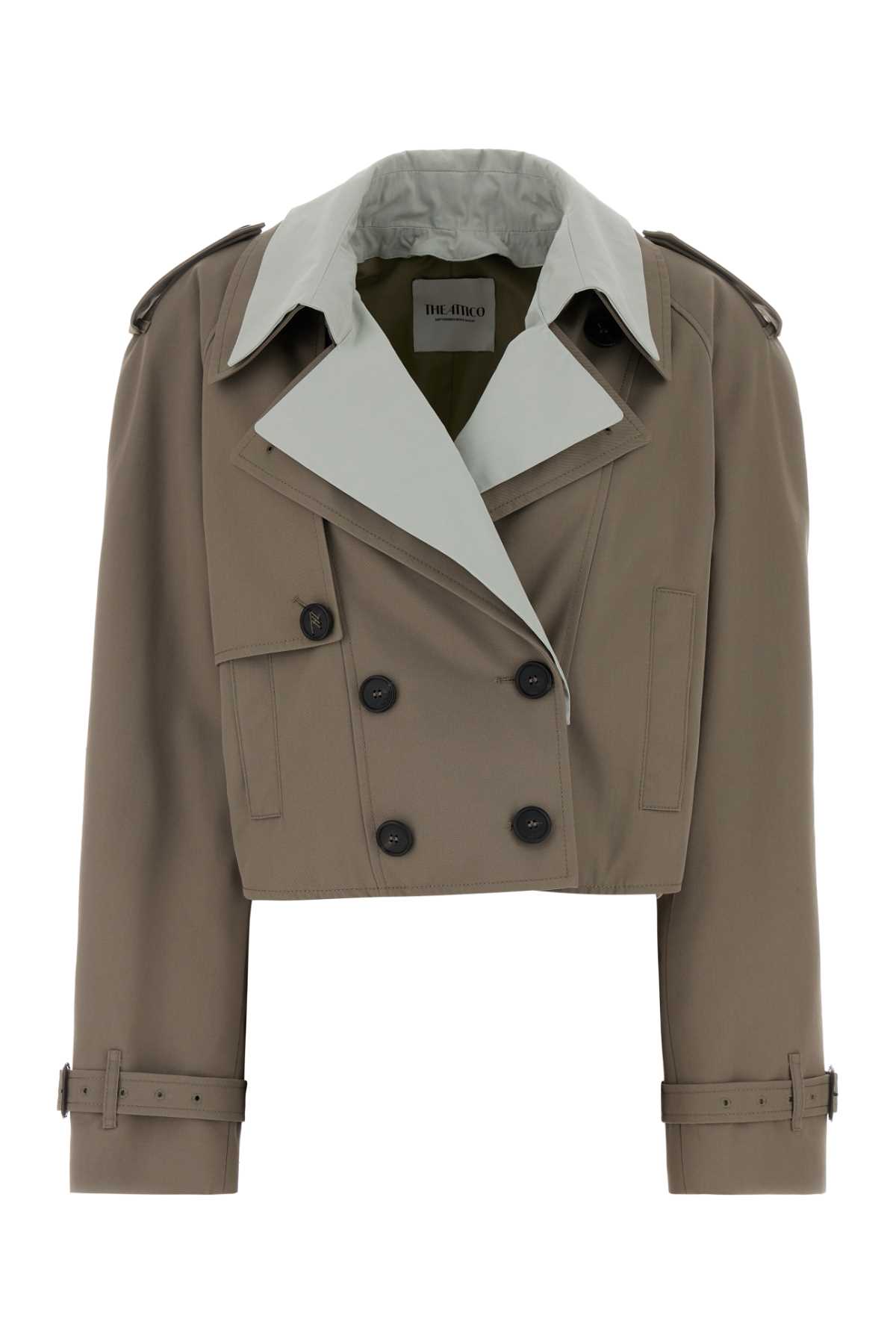 Dove grey gabardine trench coat 260WCB00111PLC003AA700 (THE ATTICO / コート ) | THE ATTICO (ジ・アティコ)