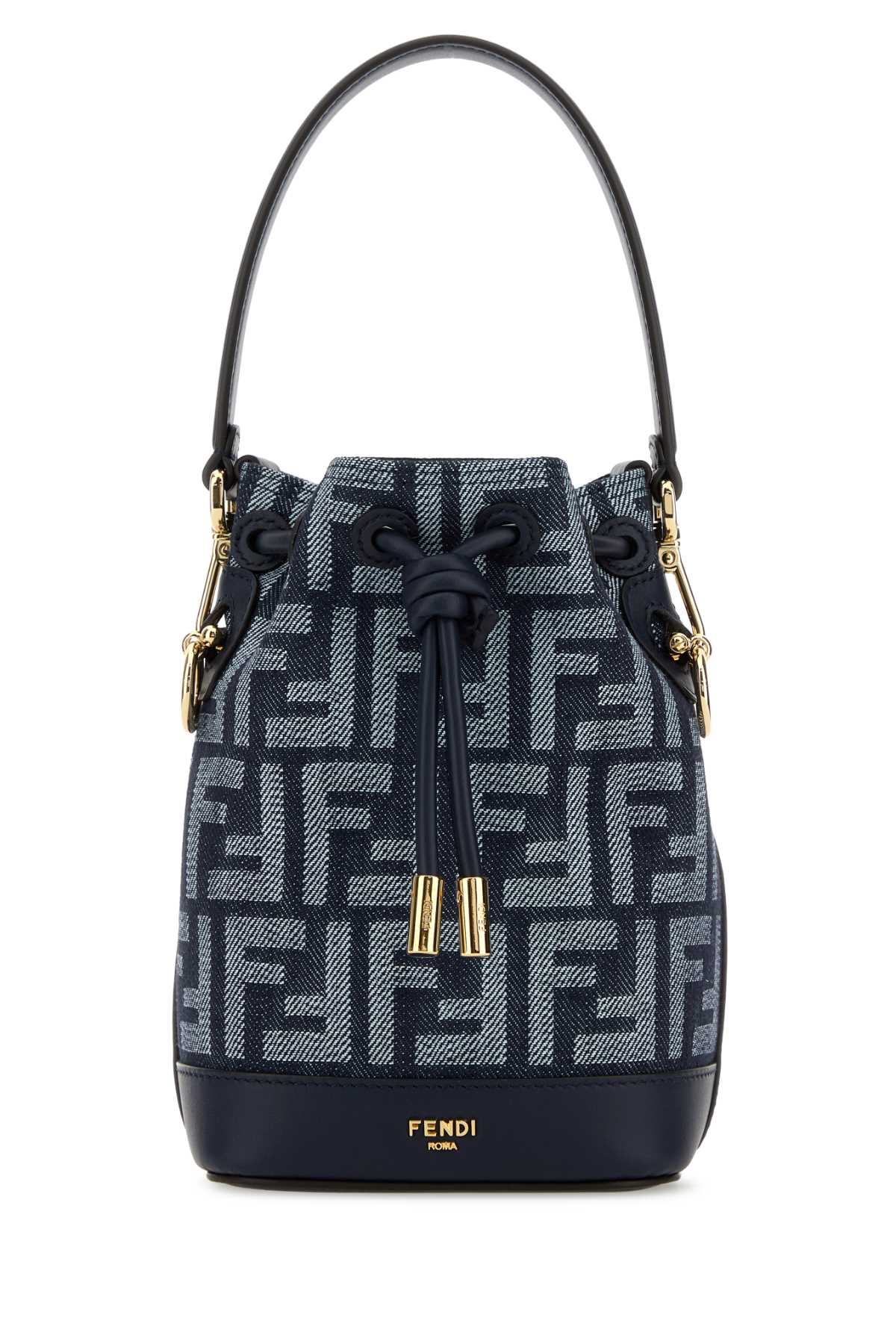 Embellished denim mini Mon Tresor bucket bag 8BS109AWVAF0NAP (FENDI / ハンドバッグ・ショルダーバッグ ) | FENDI (フェンディ)