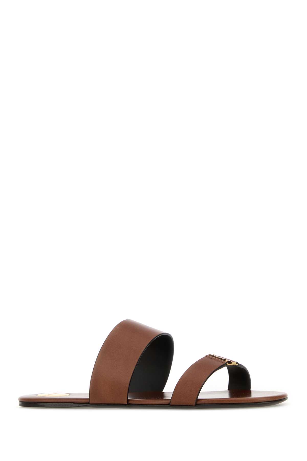 Brown leather Babylone slippers 860809DWE006036 (Saint Laurent / サンダル ) | Saint Laurent (サンローラン)(1)