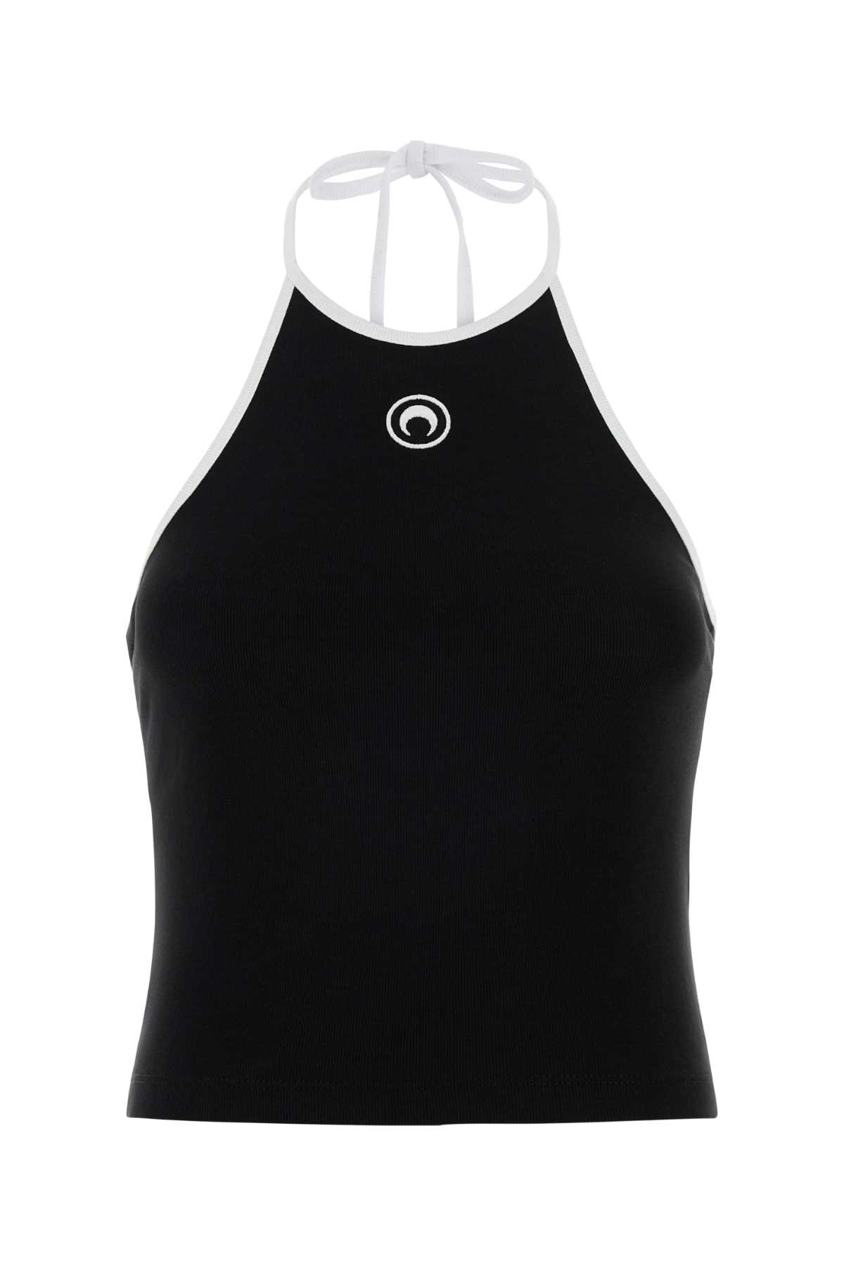 Black cotton tank top WTO504ACJER0008BK96 (MARINE SERRE / タンクトップ・キャミソール ) | MARINE SERRE (マリーン セル)