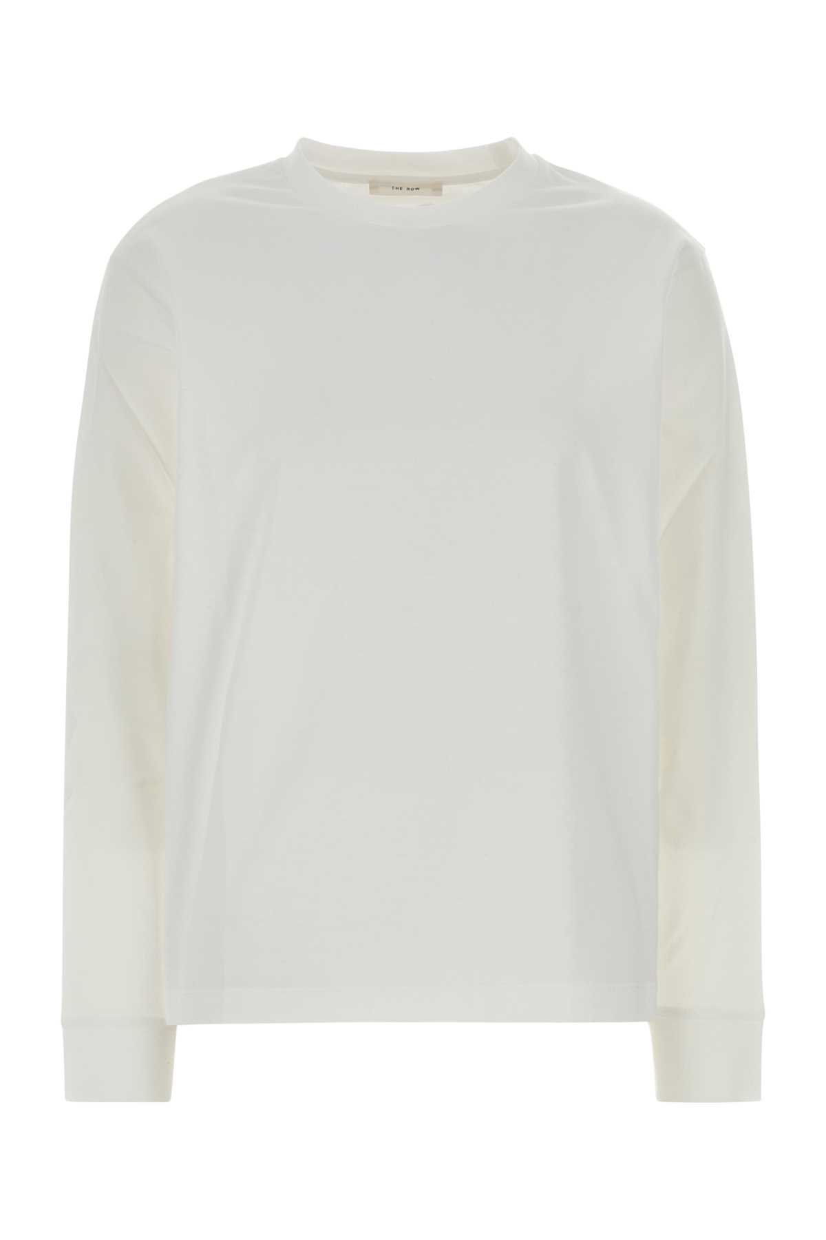 White cotton oversize Ciles t-shirt 6891SK220WHT (The Row / Tシャツ・カットソー ) | The Row (ザ・ロウ)