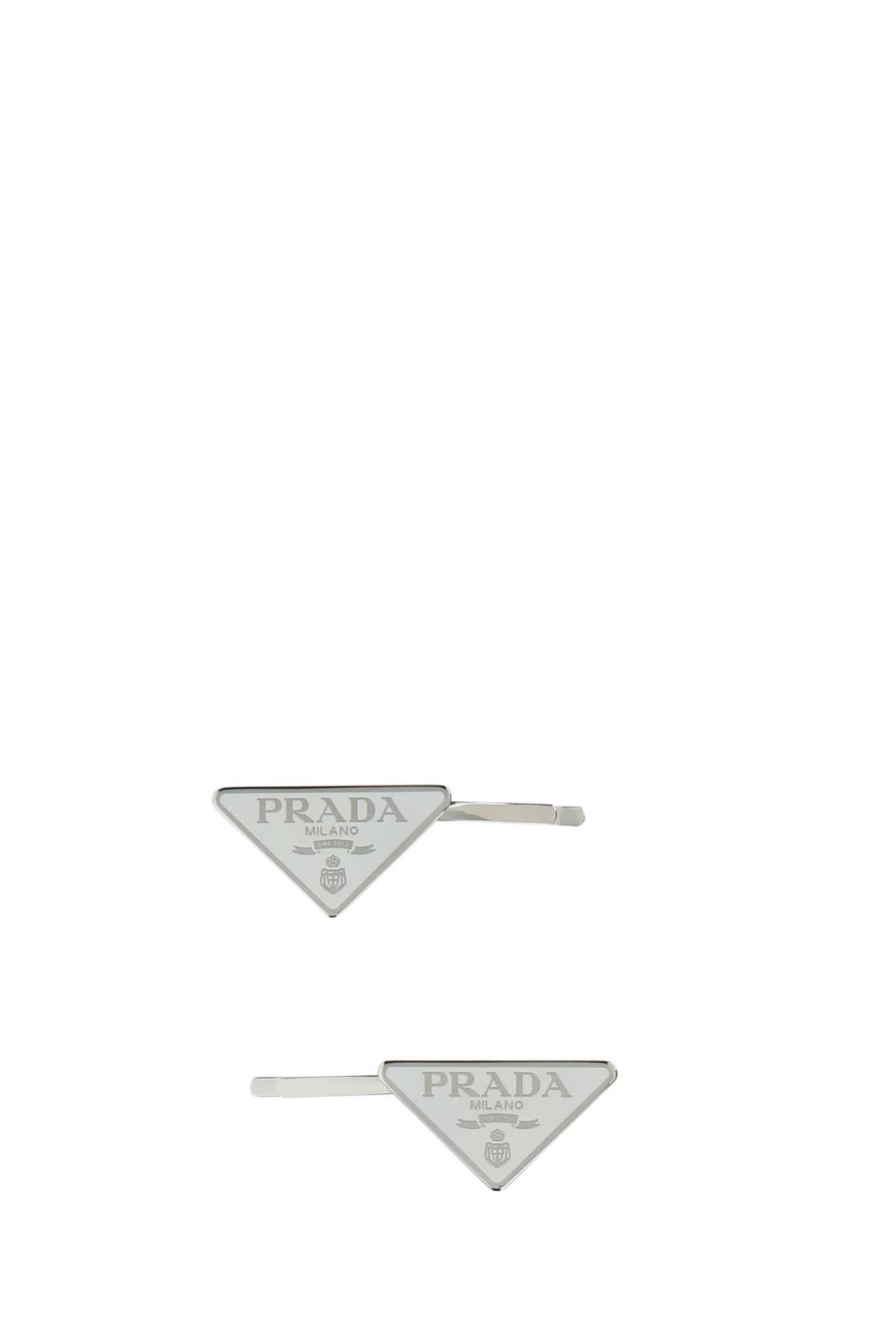 White metal hair clip 1IF0512BA6F0009 (Prada / ヘッドアクセサリー ) | Prada (プラダ)