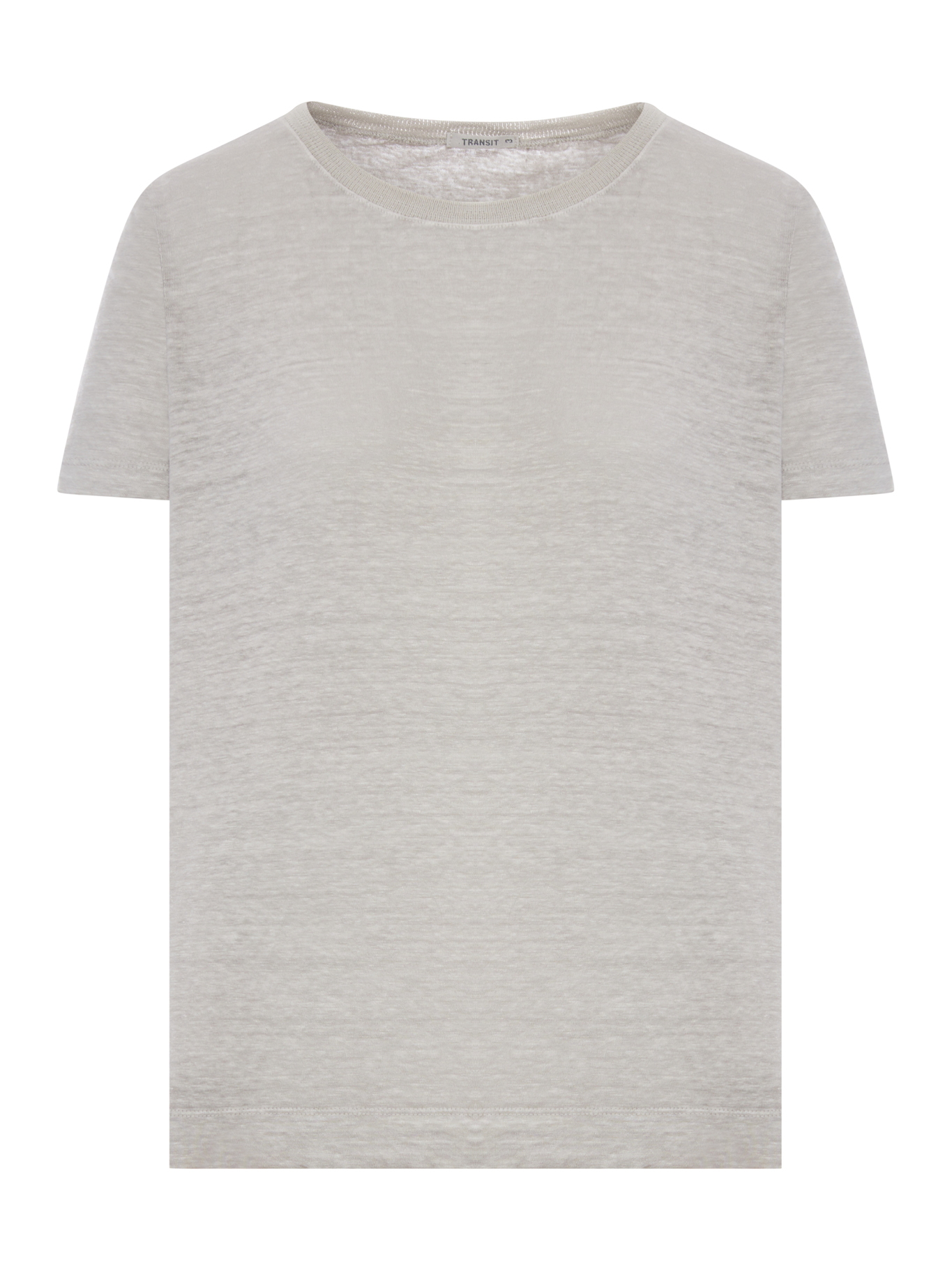 CREW NECK T-SHIRT IN MELANGE EFFECT LINEN CFDTRCK20611 (TRANSIT / Tシャツ・カットソー ) | TRANSIT (トランジット)