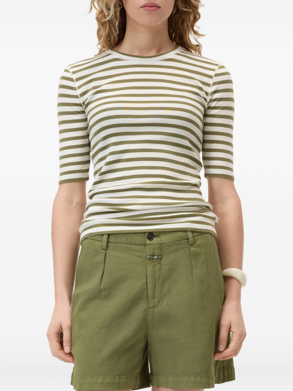 Closed T-shirts and Polos Green C95025420ST689 (CLOSED / Tシャツ・カットソー ) | CLOSED (クローズド)(4)