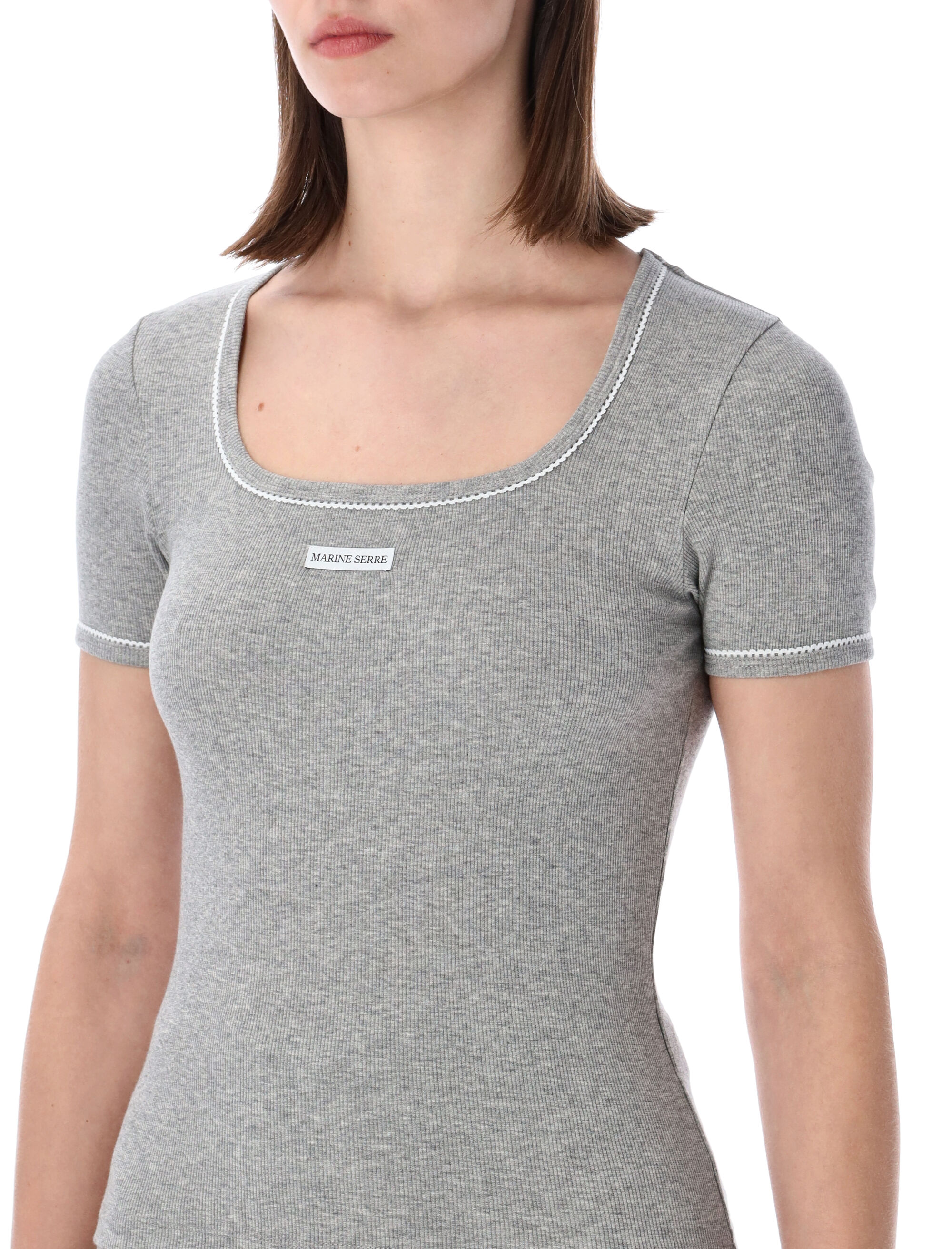 MARINE SERRE T-shirts and Polos Grey WTT034ACJER0011GR50 (MARINE SERRE / Tシャツ・カットソー ) | MARINE SERRE (マリーン セル)(2)