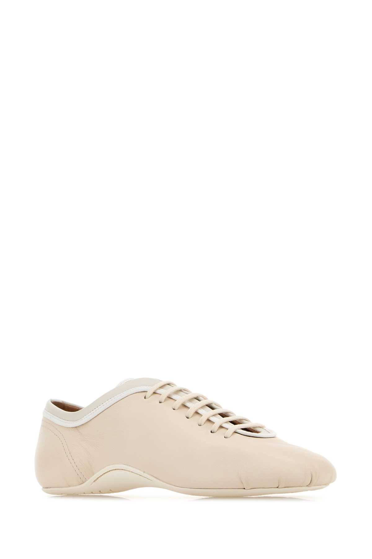 Ivory leather sneakers 2610118080118012 (Dries Van Noten / フラットシューズ ) | Dries Van Noten (ドリスヴァンノッテン)(1)