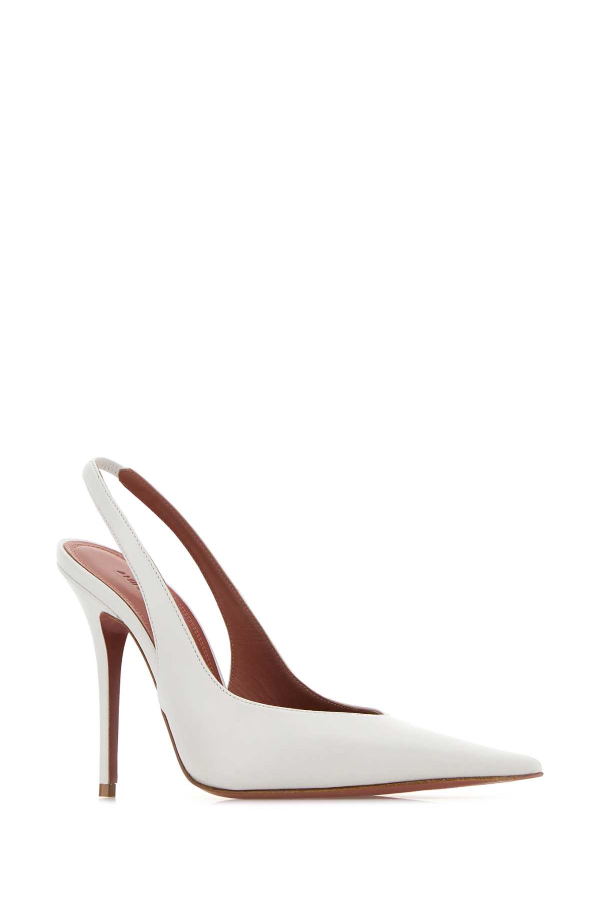 White leather Anok pumps ANOKSLING105WHITE (AMINA MUADDI / パンプス・ハイヒール ) | AMINA MUADDI (アミナ モアディ)(1)