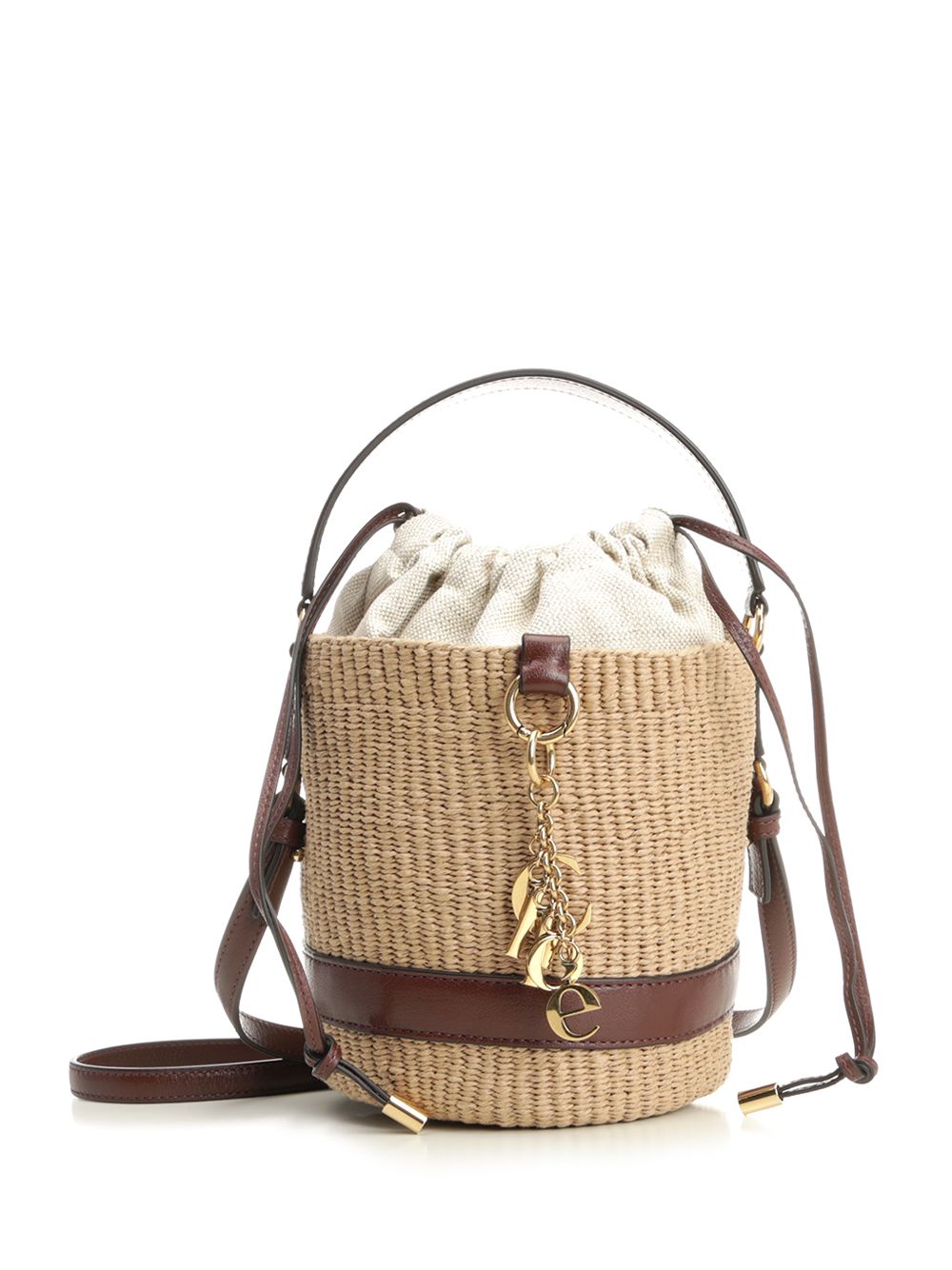Chloé Charms basket bag in natural fibres CH26US941R9627M (Chloé / ボディ・ベルトバッグ ) | Chloé (クロエ)