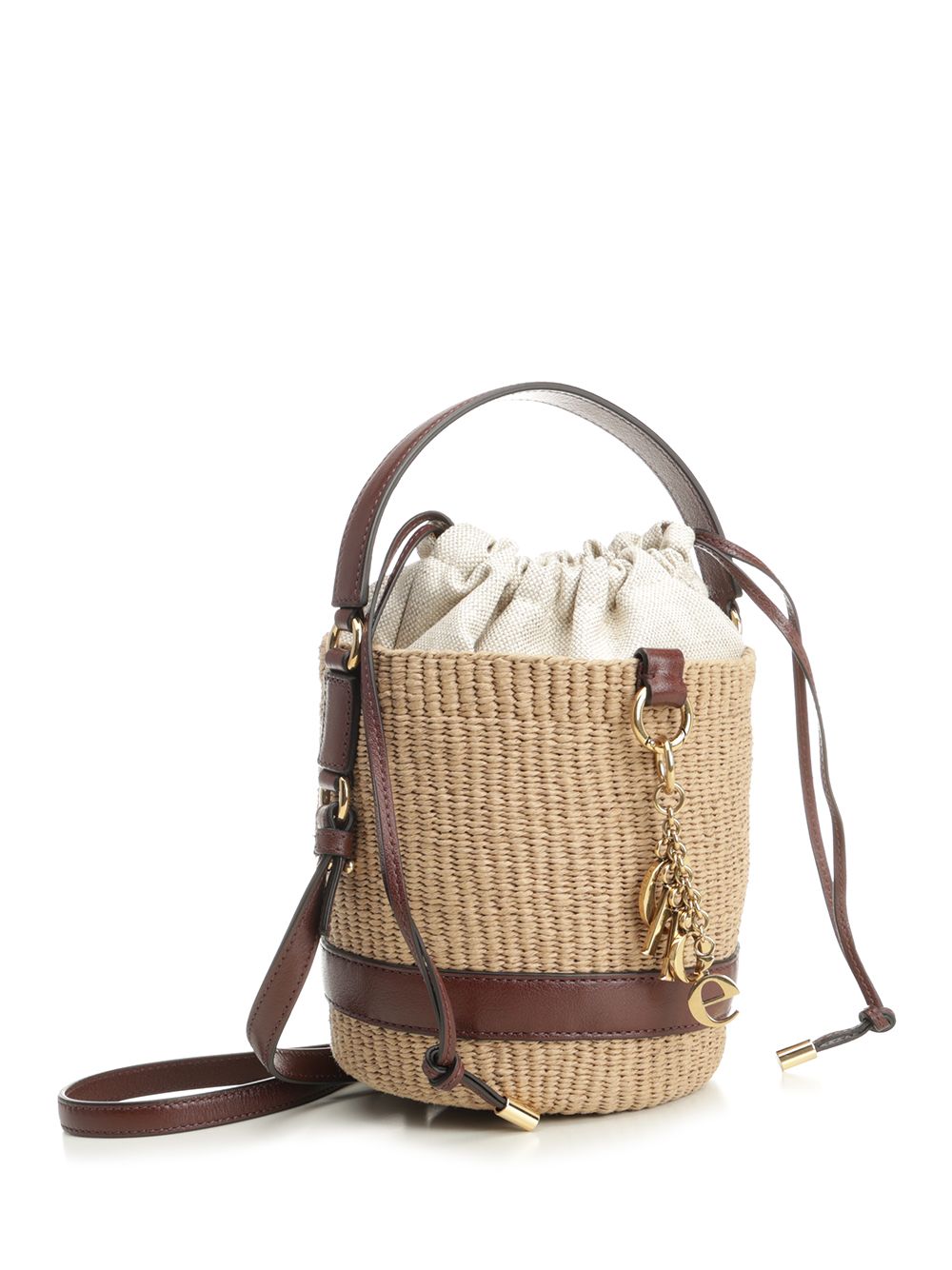 Chloé Charms basket bag in natural fibres CH26US941R9627M (Chloé / ボディ・ベルトバッグ ) | Chloé (クロエ)(1)