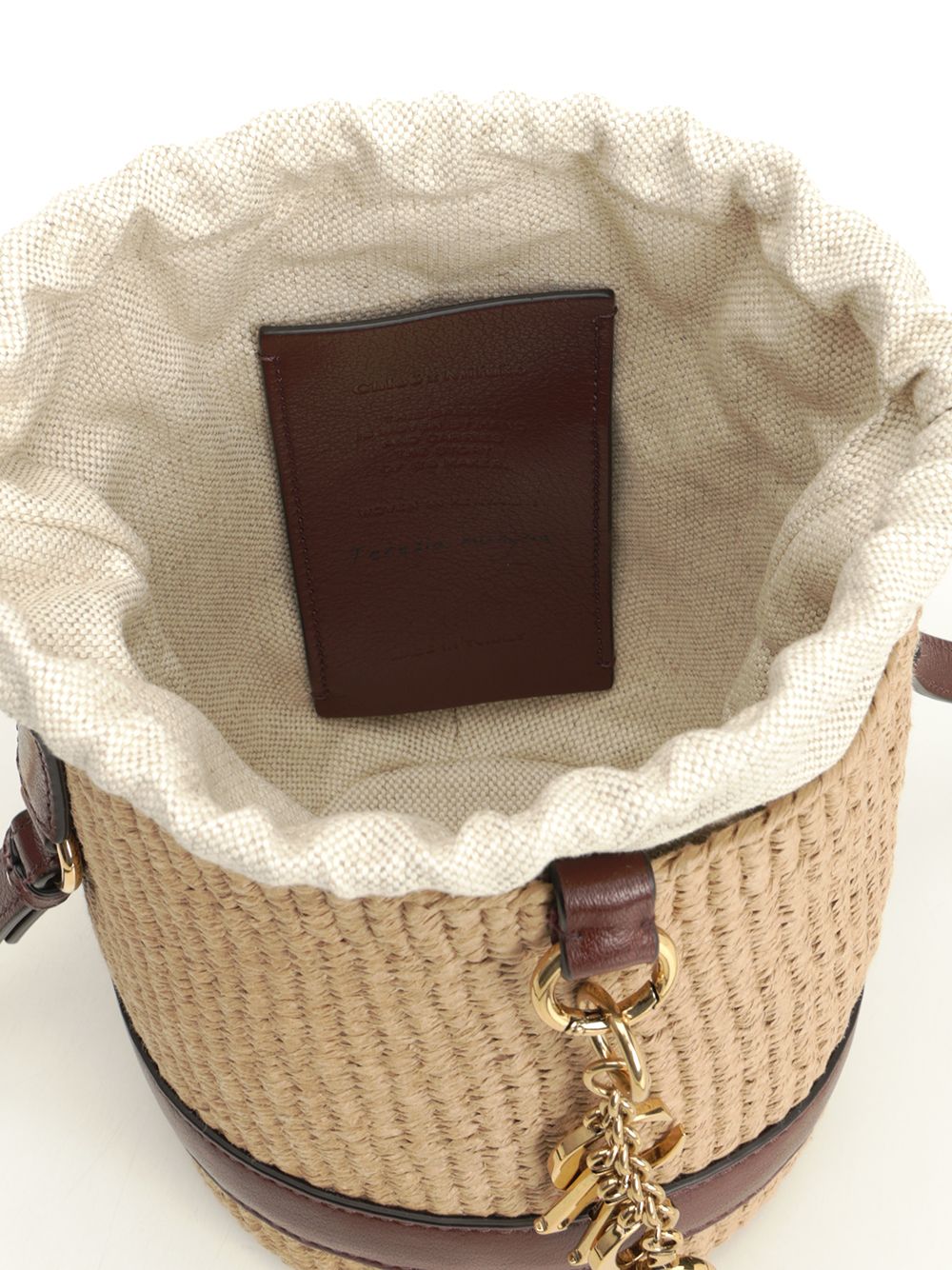 Chloé Charms basket bag in natural fibres CH26US941R9627M (Chloé / ボディ・ベルトバッグ ) | Chloé (クロエ)(3)