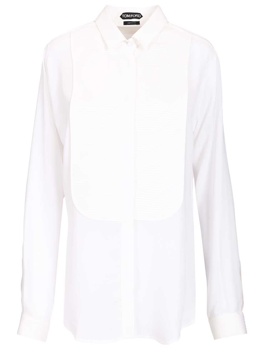 WASHED SILK GEORGETTE TUXEDO SHIRT CA3345FAX1507WAA (TOM FORD / シャツ・ブラウス ) | TOM FORD (トムフォード)
