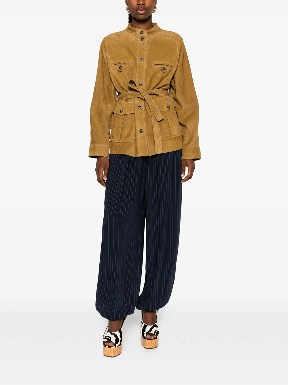 BELTED SUEDE JACKET 26EYV21572APAVA8229 (YVES SALOMON / レザー&ファージャケット・コート ) | YVES SALOMON (イヴ サロモン)(1)