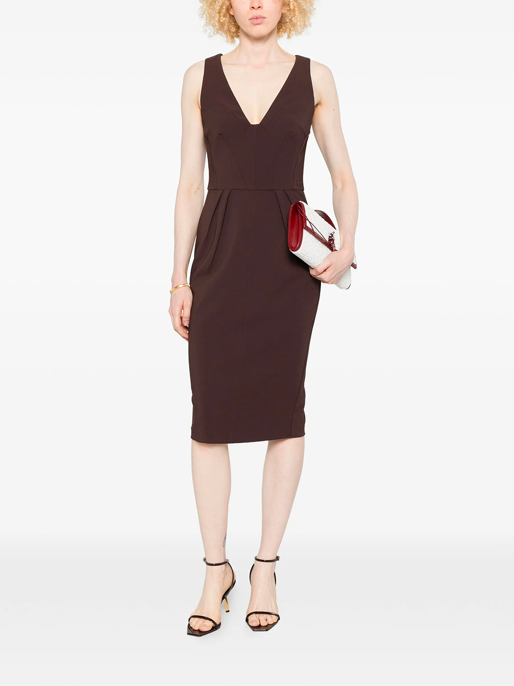 LIGHT CREPE DRESS AB94162E2644 (Elisabetta Franchi / ワンピース・ドレス・オールインワン ) | Elisabetta Franchi (エリザベッタ フランキ)(1)