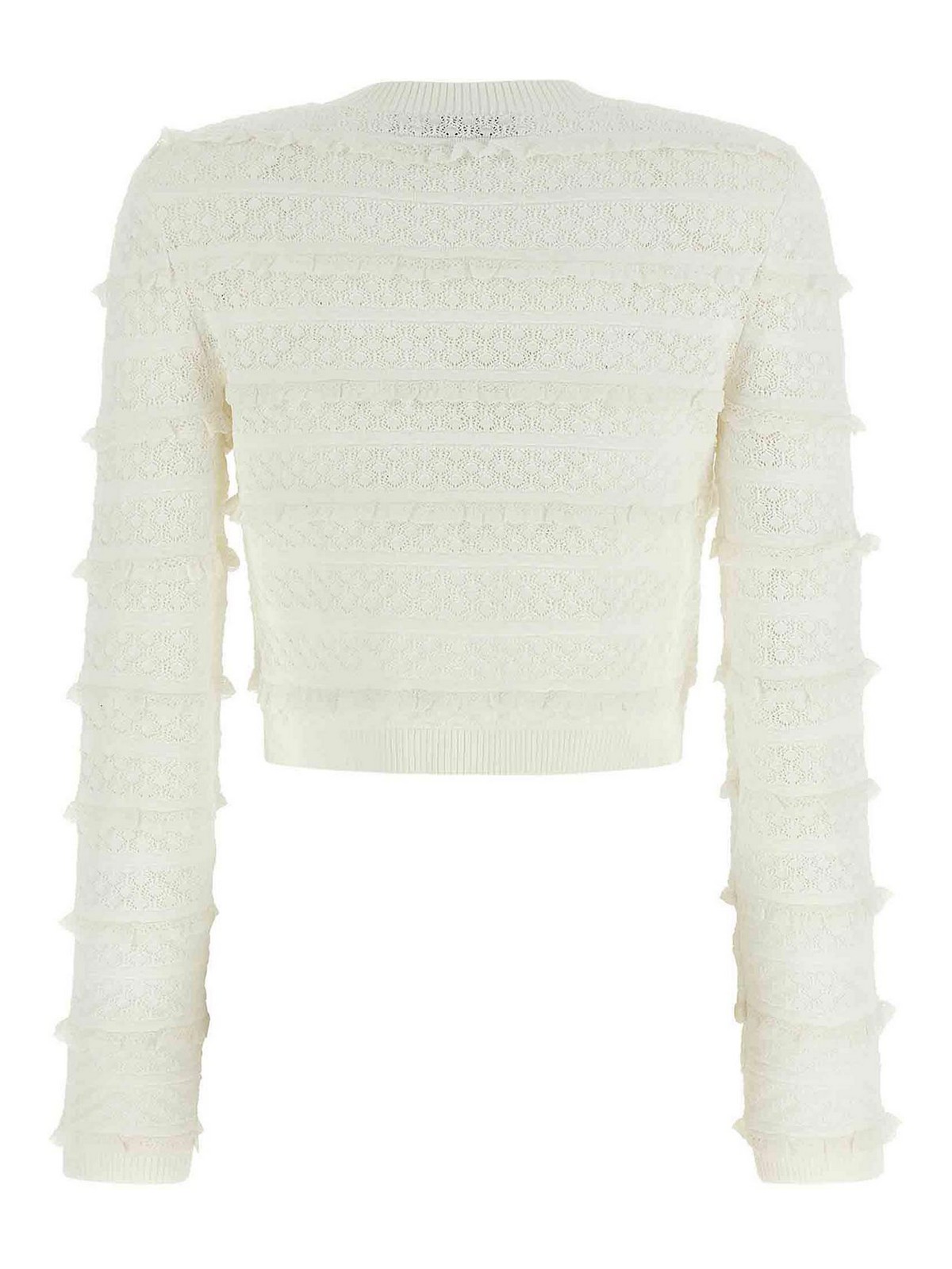 Pointelle Diamante Cardigan SS26063CWHITE (self-portrait / ニット・セーター・カーディガン ) | self-portrait (セルフ・ポートレイト)(1)