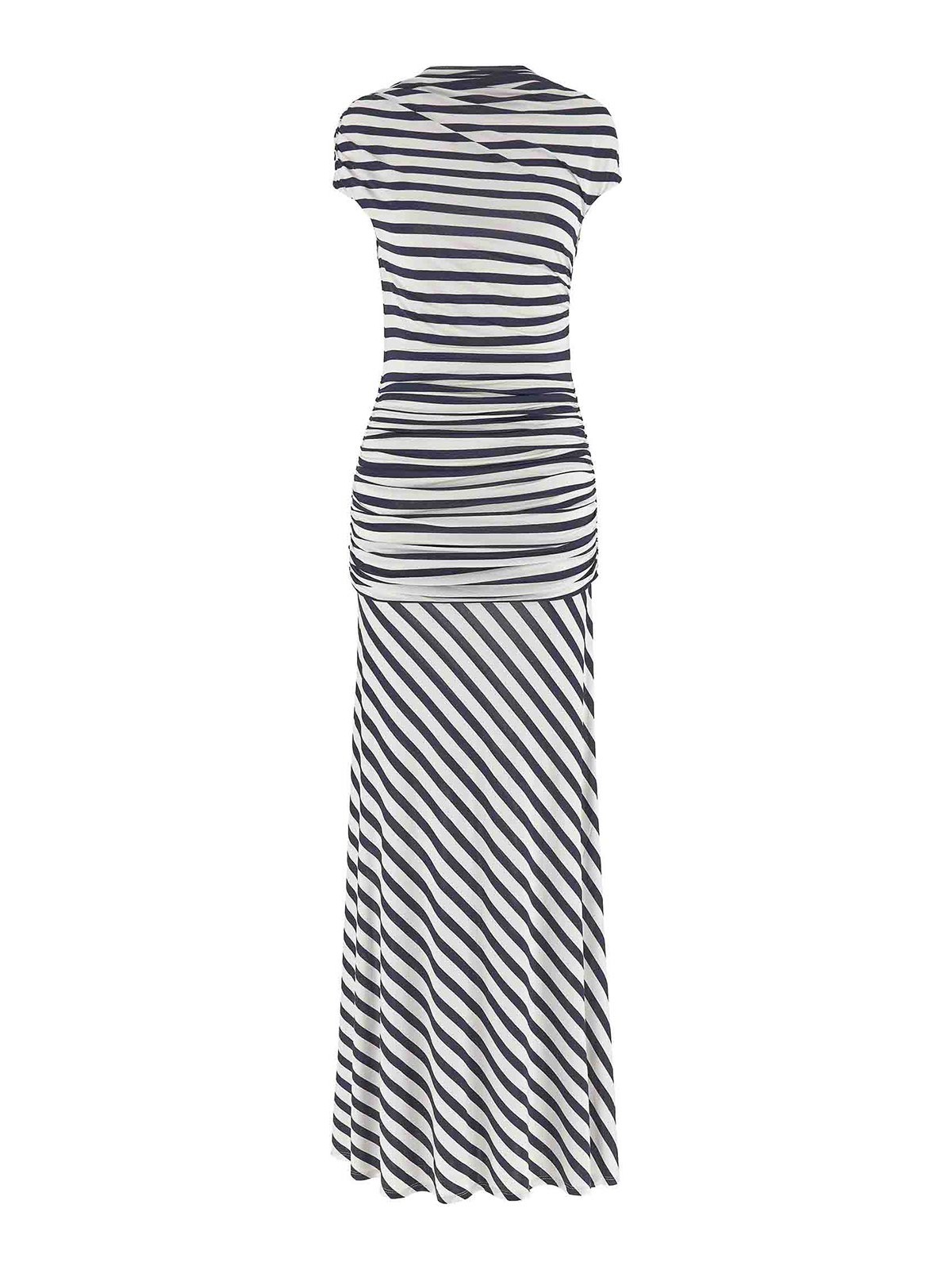 Navy Stripe Jersey Maxi Dress SS26170XNAVY (self-portrait / ワンピース・ドレス・オールインワン ) | self-portrait (セルフ・ポートレイト)