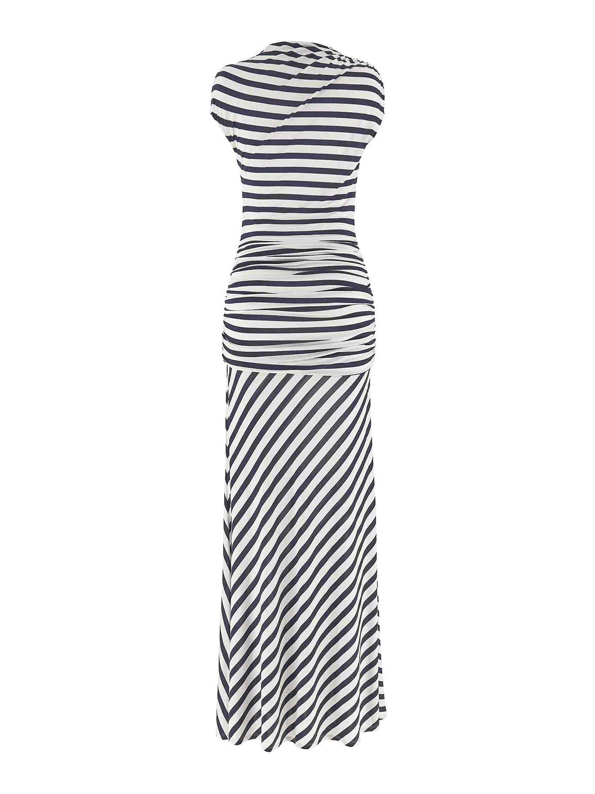 Navy Stripe Jersey Maxi Dress SS26170XNAVY (self-portrait / ワンピース・ドレス・オールインワン ) | self-portrait (セルフ・ポートレイト)(1)