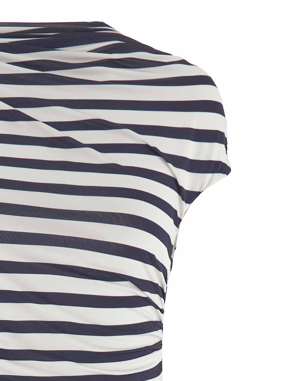 Navy Stripe Jersey Maxi Dress SS26170XNAVY (self-portrait / ワンピース・ドレス・オールインワン ) | self-portrait (セルフ・ポートレイト)(2)