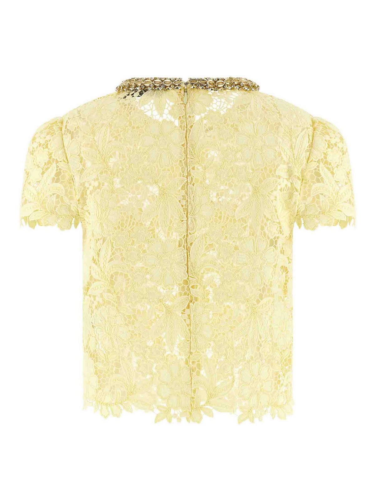 Yellow Lace Top SS26096TAYELLOW (self-portrait / シャツ・ブラウス ) | self-portrait (セルフ・ポートレイト)(1)