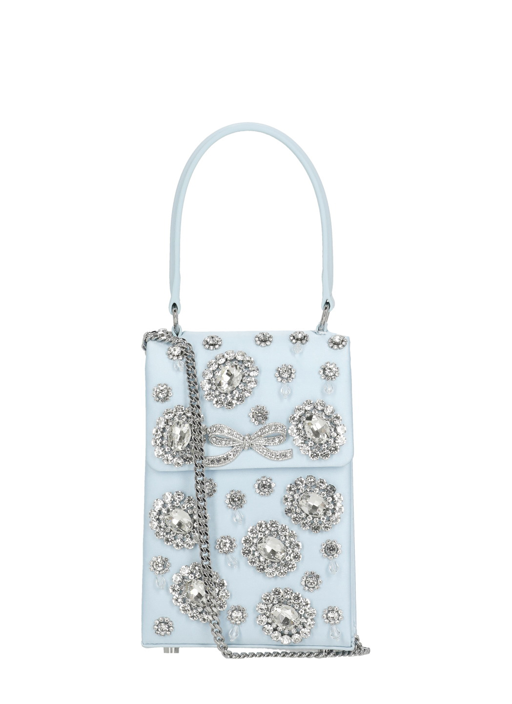 SELF PORTRAIT Bags.. Light Blue SS26313BLBLUESATINCRYSTALBLUE (self-portrait / ハンドバッグ・ショルダーバッグ ) | self-portrait (セルフ・ポートレイト)