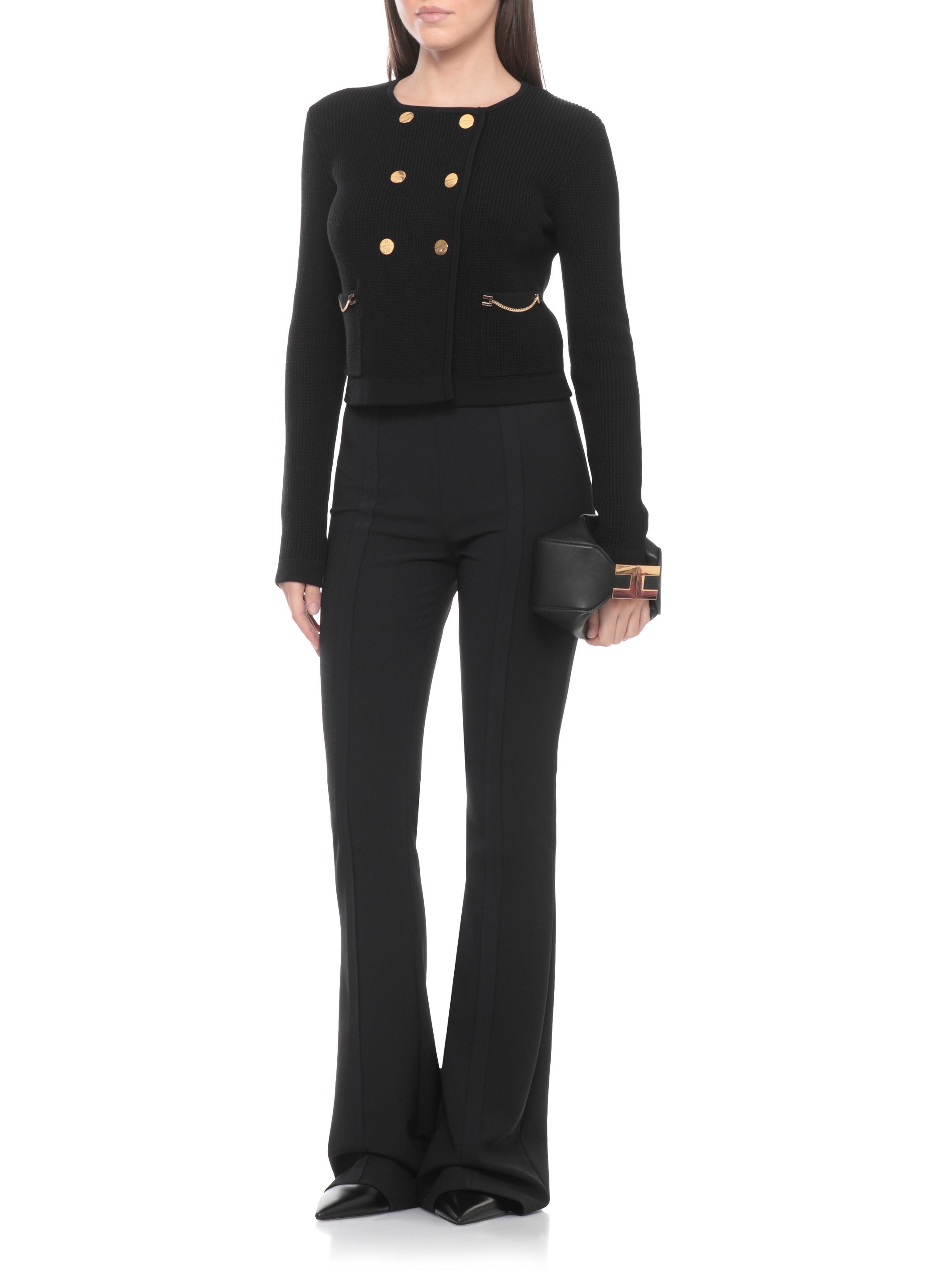 Elisabetta Franchi Sweaters Black MK03S62E2110 (Elisabetta Franchi / ニット・セーター・カーディガン ) | Elisabetta Franchi (エリザベッタ フランキ)(4)