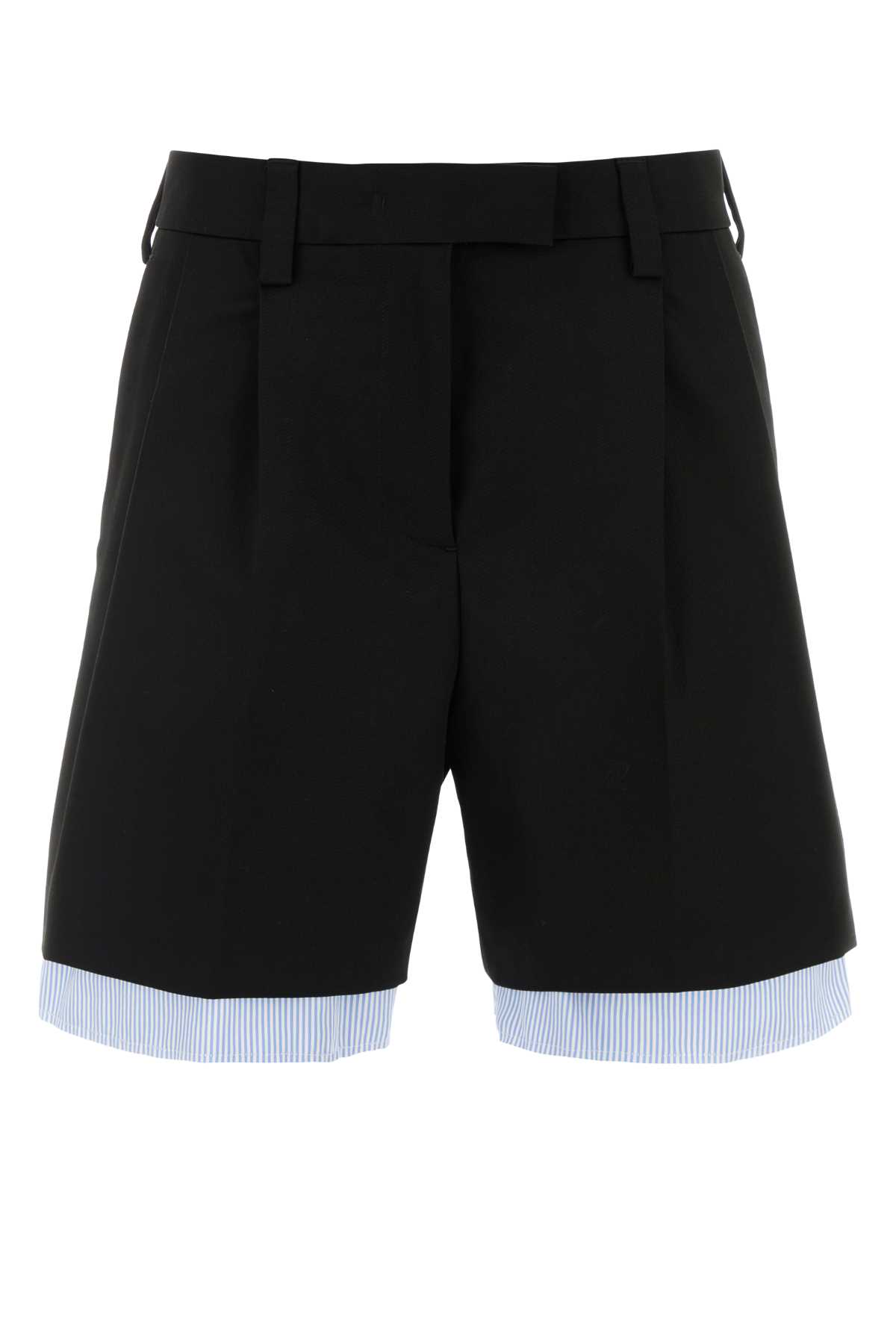 Black cotton bermuda shorts MP1959SOOO1UPXF0002 (MIU MIU / ショートパンツ ) | MIU MIU (ミュウミュウ)