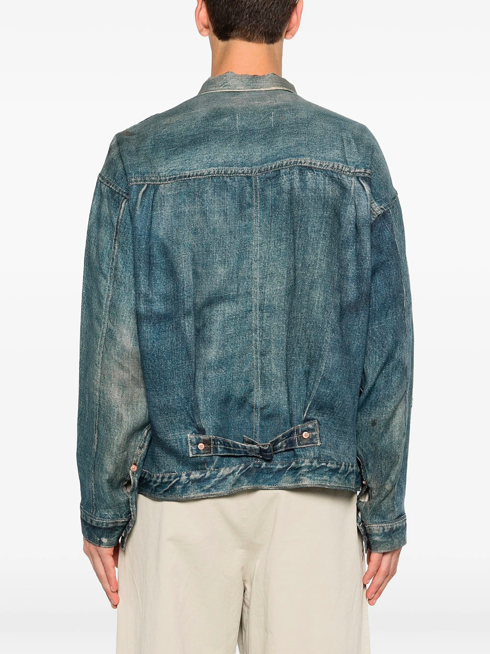 FADED-EFFECT CINCH-STRAP DENIM JACKET WQJ904101INDIGO (JUNYA WATANABE / カジュアルジャケット ) | JUNYA WATANABE (ジュンヤ ワタナベ)(3)