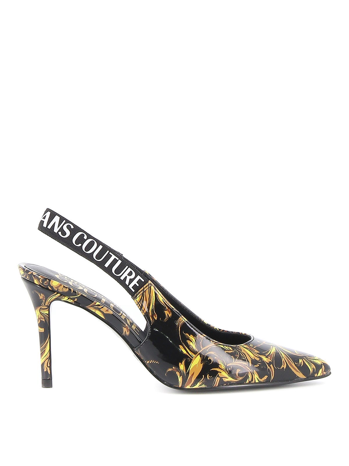 Baroque print slingbacks 72VA3S5271982G89 (VERSACE JEANS COUTURE / パンプス・ハイヒール ) | VERSACE JEANS COUTURE (ヴェルサーチェ ジーンズ クチュール)