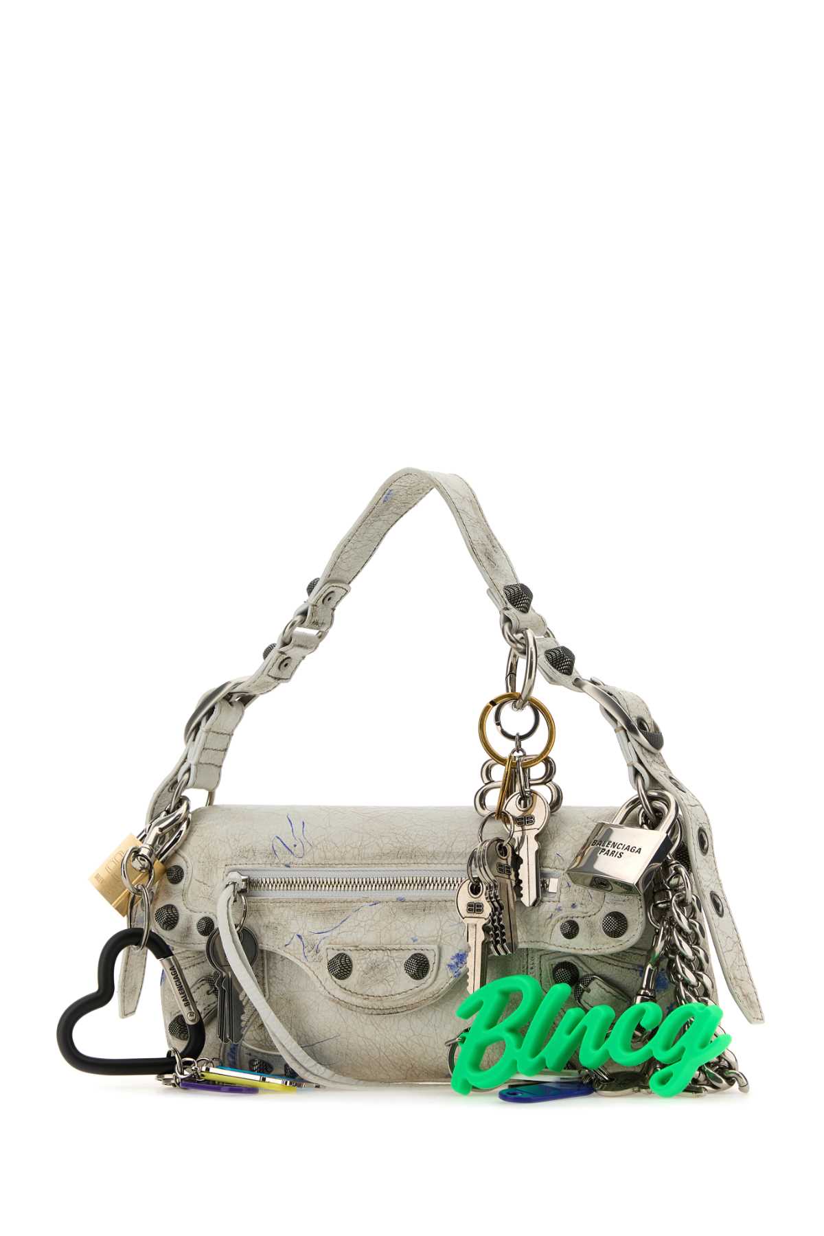 White leather small Le Cagole shoulder bag 7716402AA7A9000 (Balenciaga / ハンドバッグ・ショルダーバッグ ) | Balenciaga (バレンシアガ)(1)
