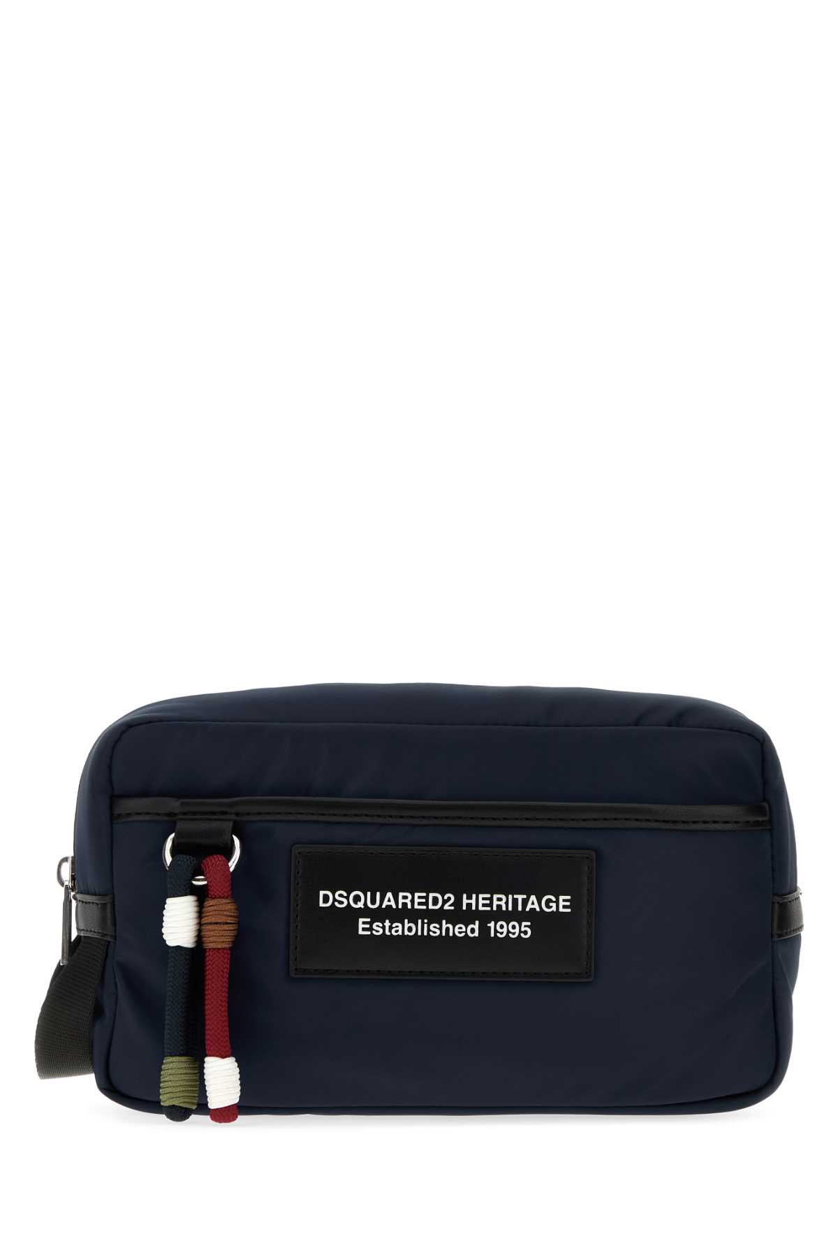 Navy blue fabric beauty case BYM006861700001M1589 (Dsquared2 / クラッチバッグ・ポーチ ) | Dsquared2 (ディースクエアード)