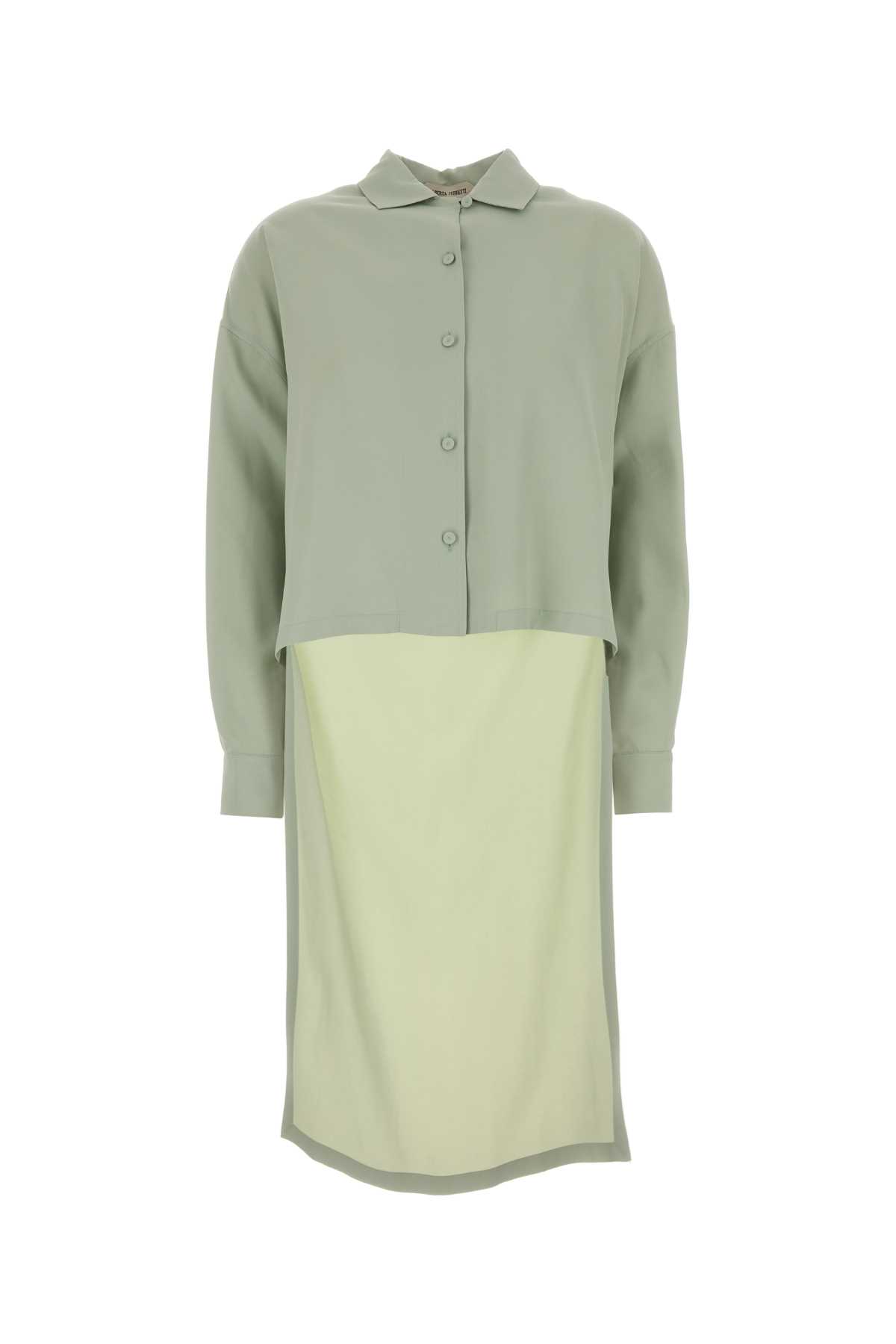 Mint green viscose shirt A021201280340 (ALBERTA FERRETTI / シャツ・ブラウス ) | ALBERTA FERRETTI (アルベルタ フェレッティ)