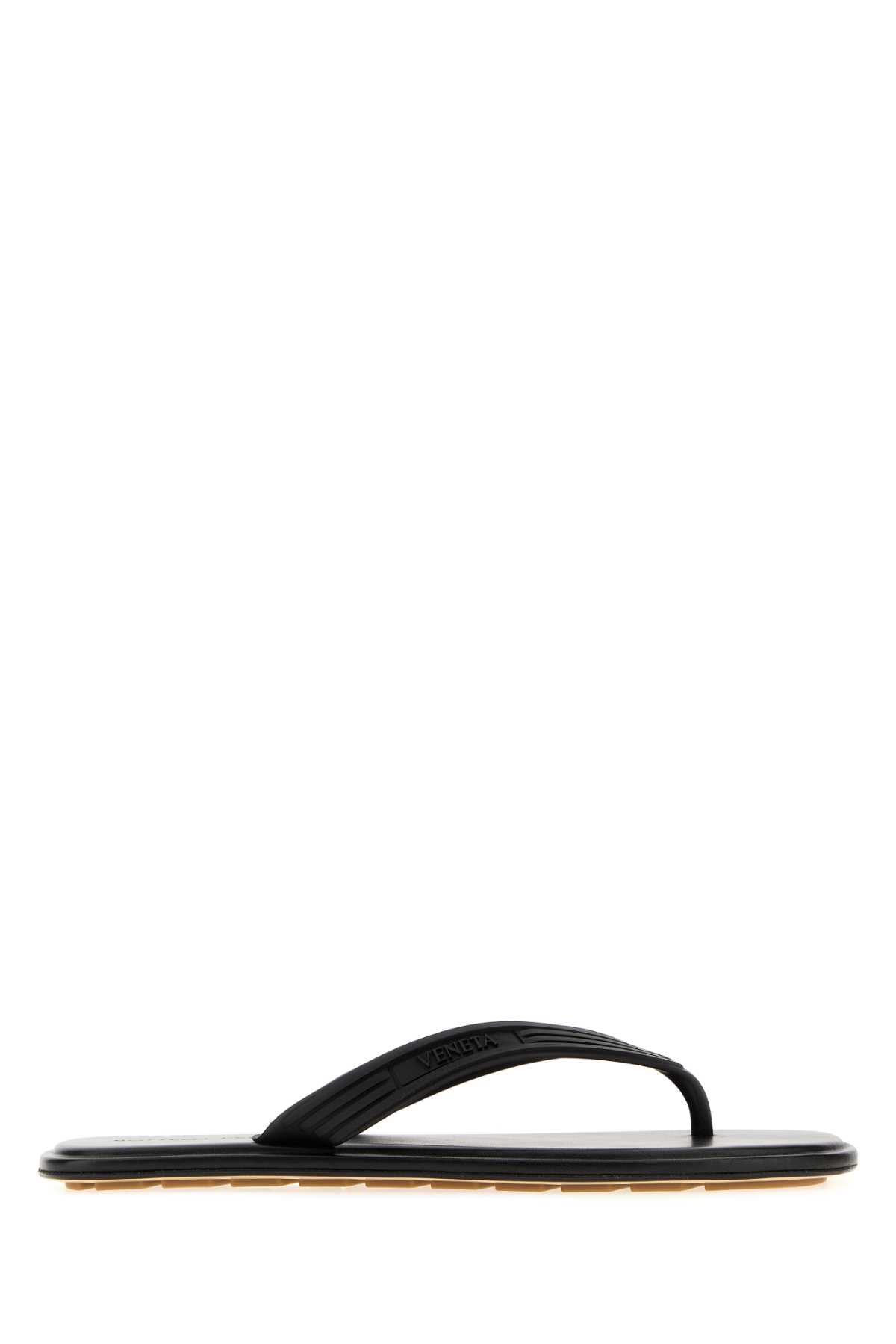 Black rubber Sampieri thong slippers 867559V00P51000 (Bottega Veneta / サンダル ) | Bottega Veneta (ボッテガ・ヴェネタ)