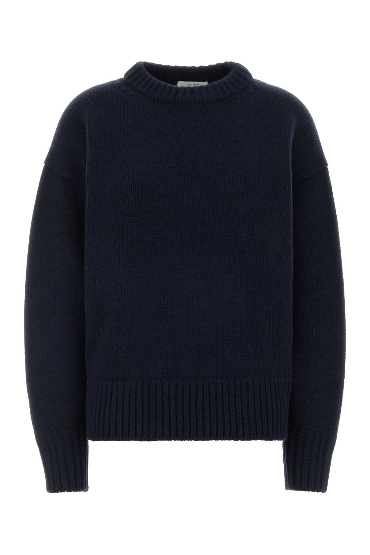 Midnight blue wool blend Ophelia oversize sweater 325SY184DRN (The Row / ニット・セーター・カーディガン ) | The Row (ザ・ロウ)