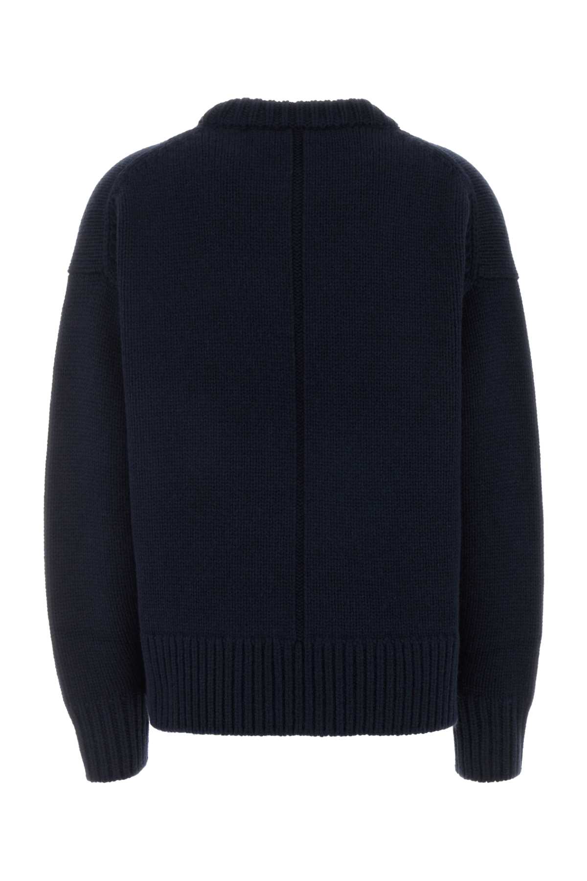 Midnight blue wool blend Ophelia oversize sweater 325SY184DRN (The Row / ニット・セーター・カーディガン ) | The Row (ザ・ロウ)(1)