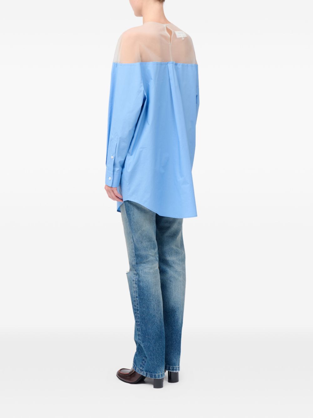 MM6 Maison Margiela Top Clear Blue S62NH0053M35256471 (MM6 Maison Margiela / シャツ・ブラウス ) | MM6 Maison Margiela (エムエムシックス)(2)