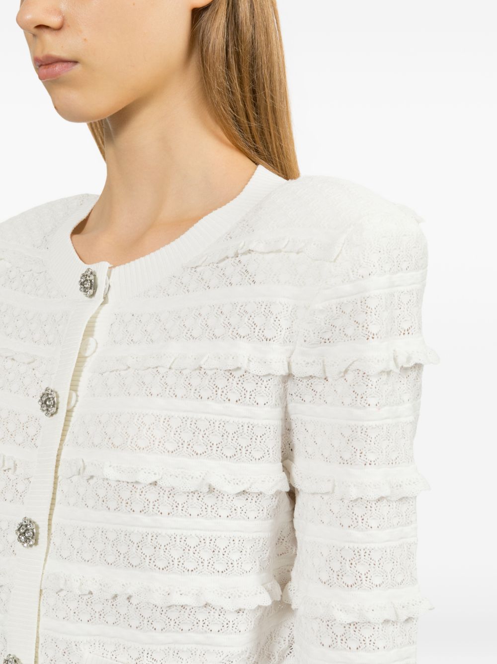 SELF PORTRAIT Sweaters SS26063CWHT (self-portrait / ニット・セーター・カーディガン ) | self-portrait (セルフ・ポートレイト)(1)