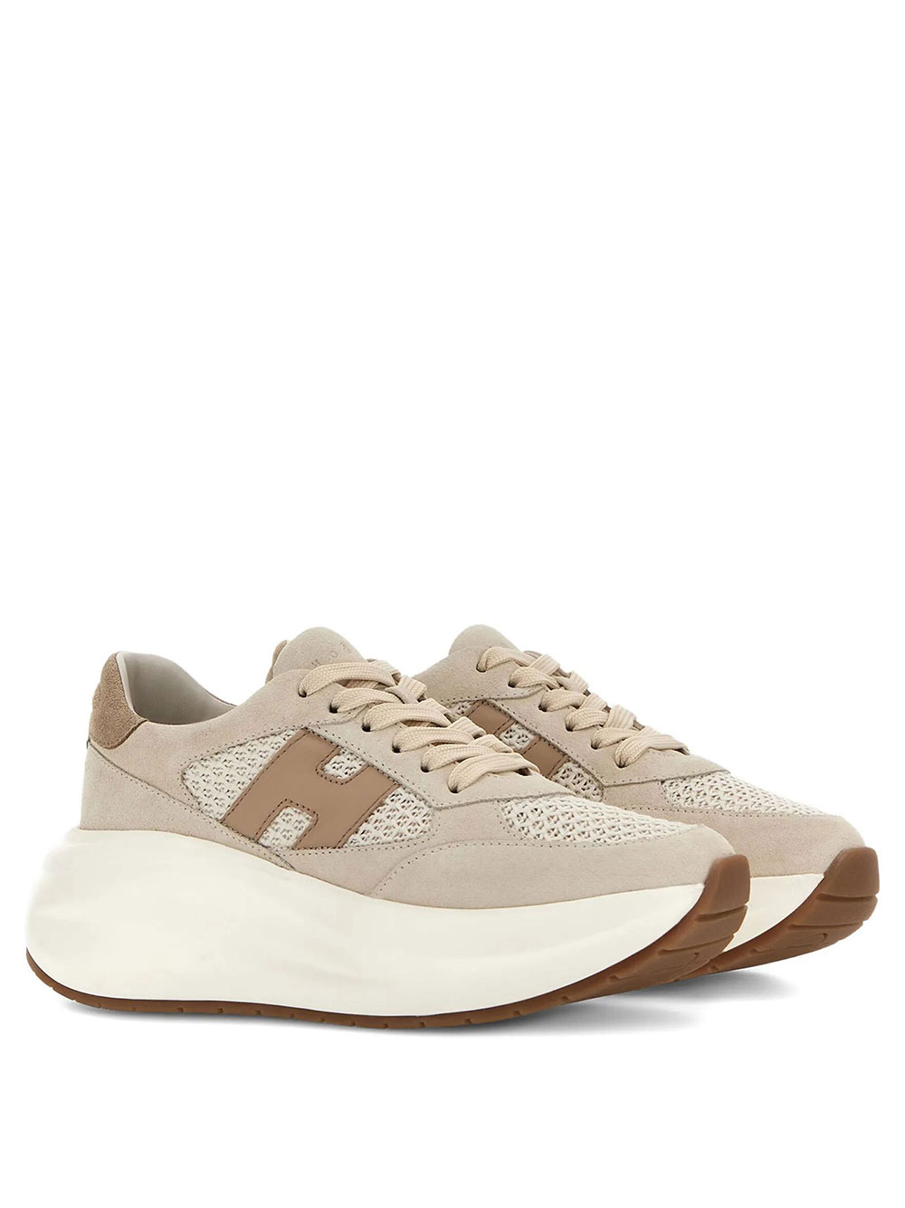 HOGAN MAXI I ACTIVE SUEDE AND CROCHET FABRIC SNEAKERS HXW6960GA60UZV0RVY (HOGAN / スニーカー ) | HOGAN (ホーガン)(1)