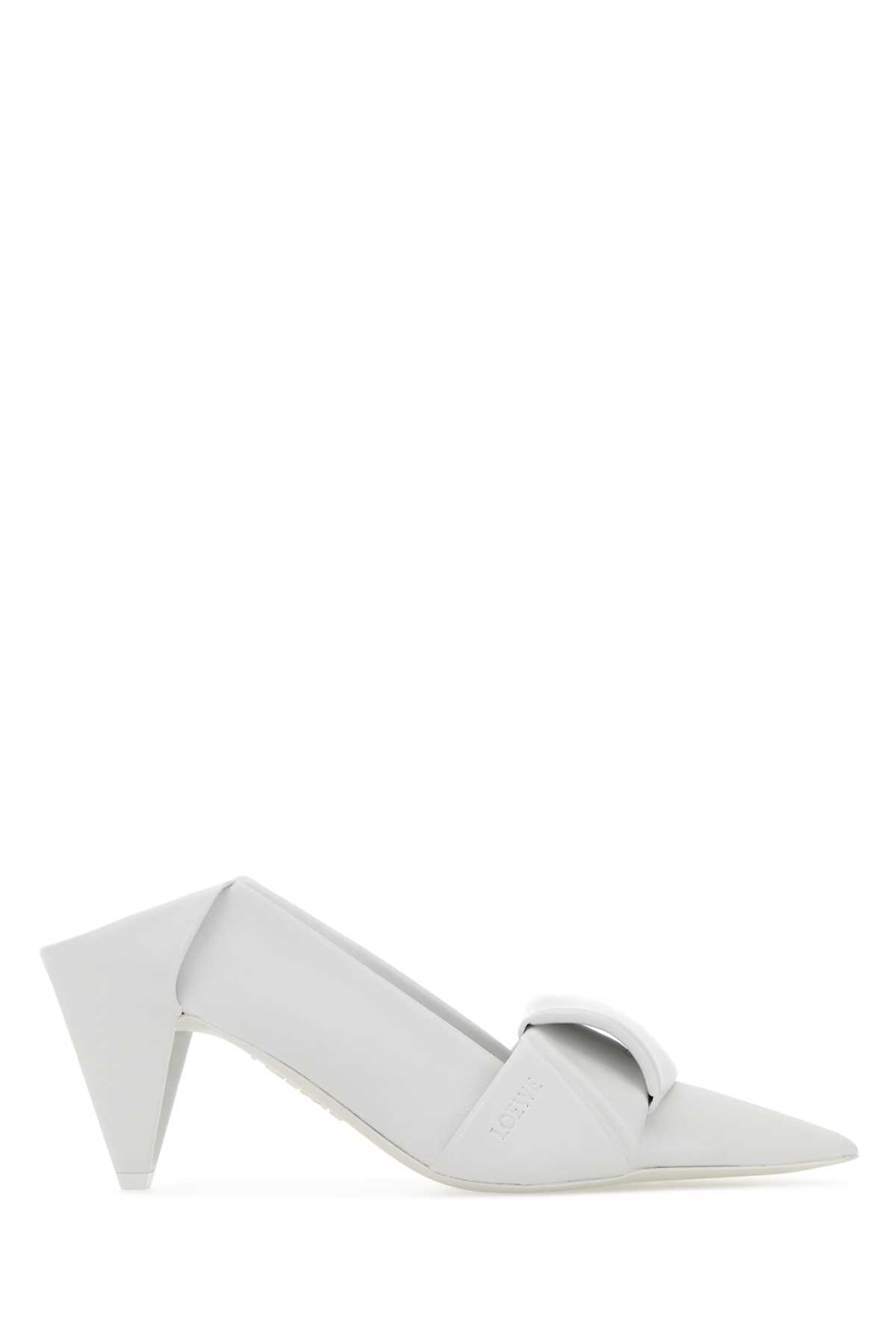 White leather Origami mules LLOIS01X02OPTICWHITE (LOEWE / サンダル ) | LOEWE (ロエベ)