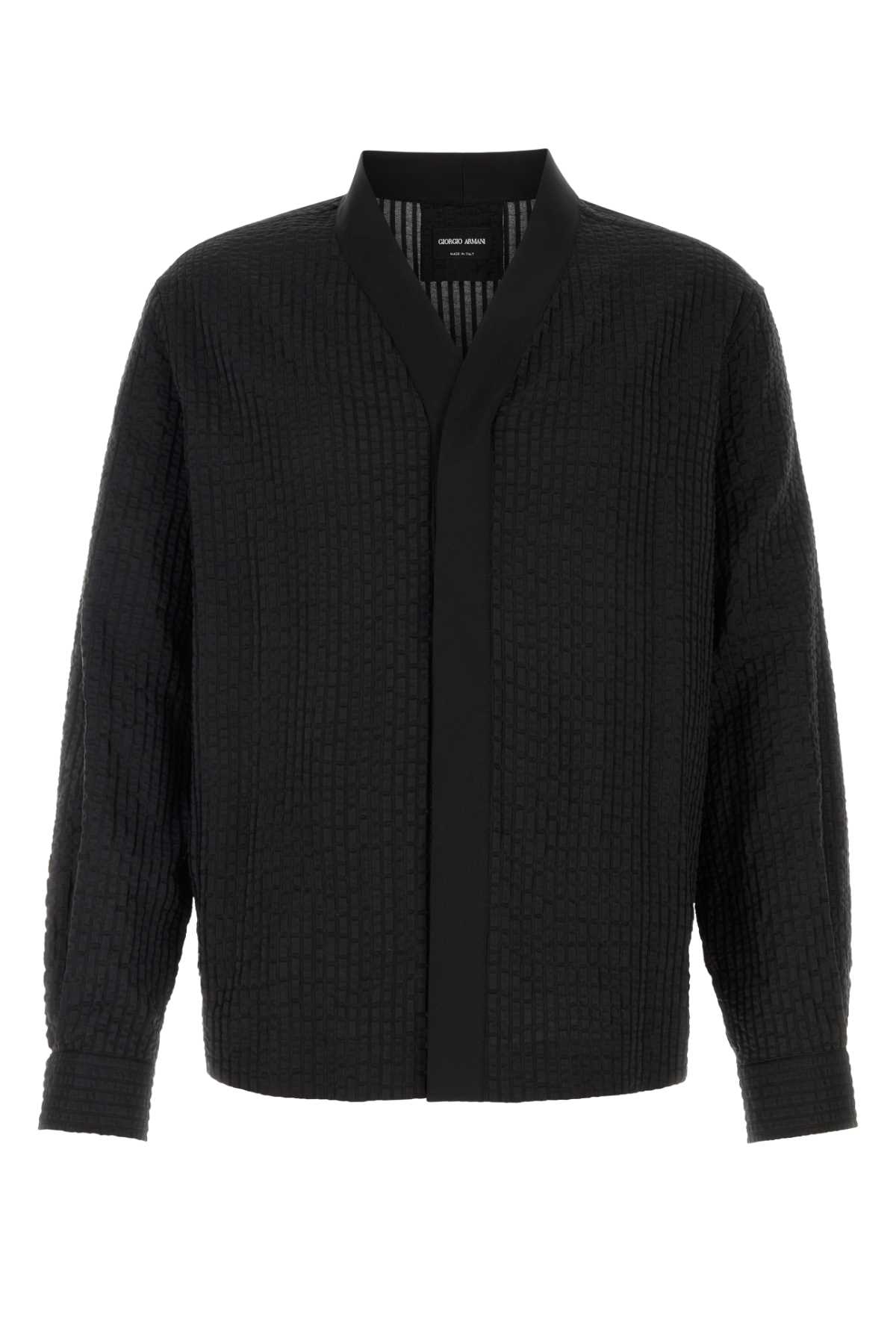 Black seer sacker shirt GM003579TE14673UC001 (GIORGIO ARMANI / シャツ・ブラウス ) | GIORGIO ARMANI (ジョルジオ アルマーニ)